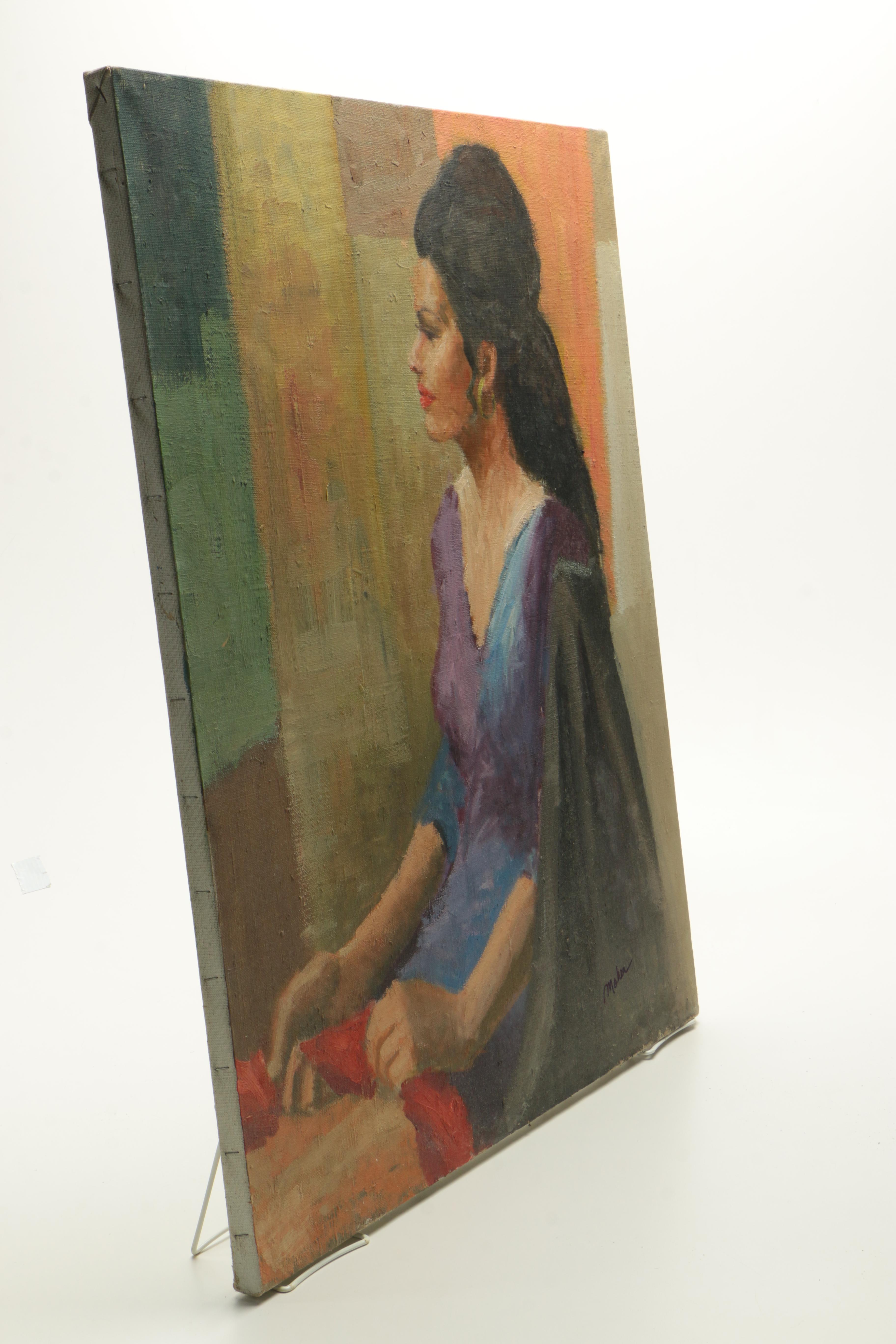 James Maher Oil Portrait of a Woman