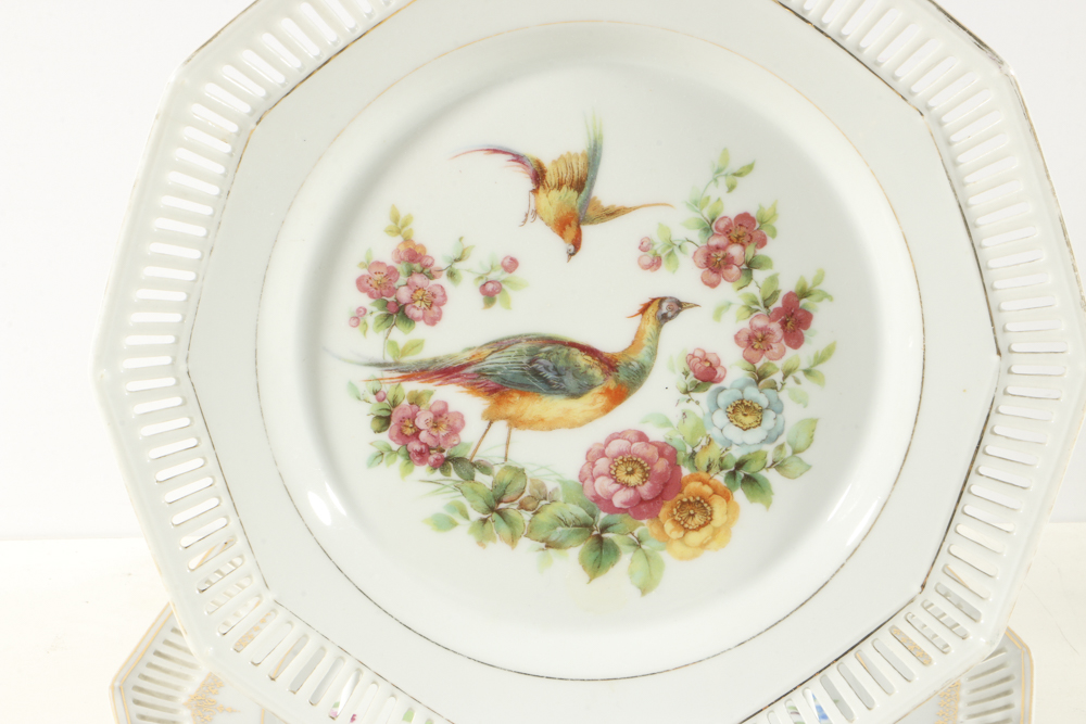 Plethora of Pierced Porcelain Plates and Bowls from Schumann
