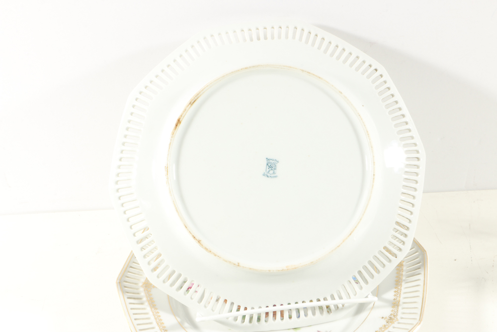 Plethora of Pierced Porcelain Plates and Bowls from Schumann