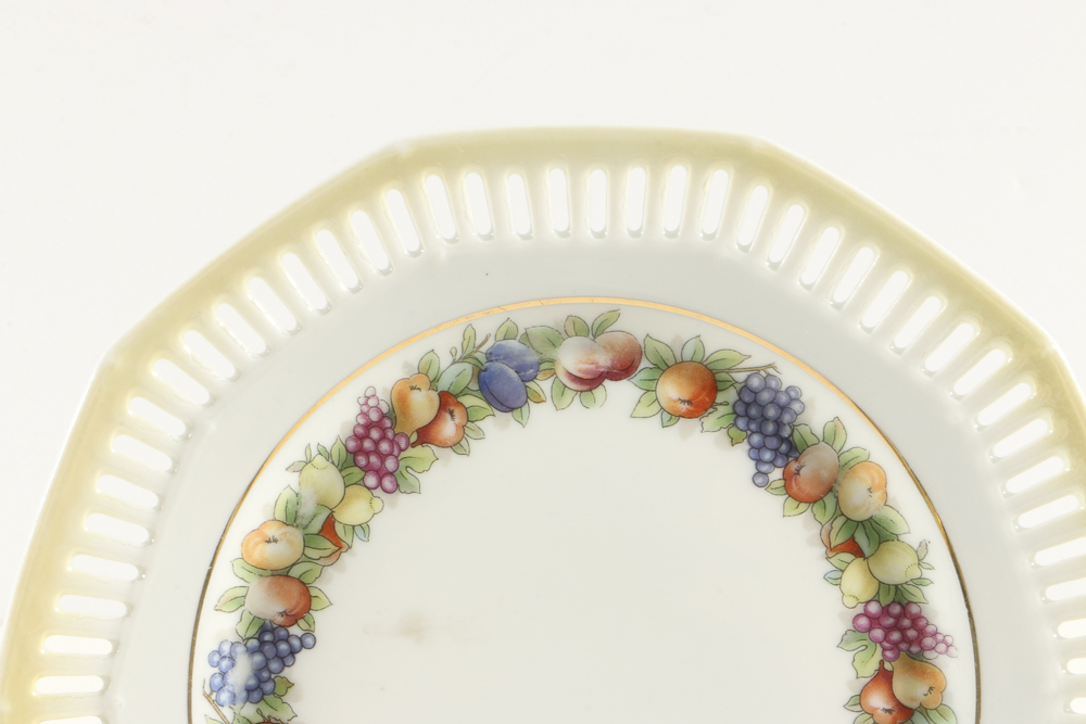 Plethora of Pierced Porcelain Plates and Bowls from Schumann