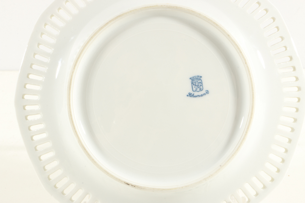 Plethora of Pierced Porcelain Plates and Bowls from Schumann
