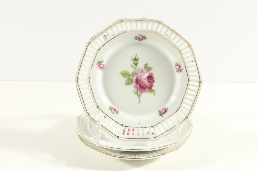 Plethora of Pierced Porcelain Plates and Bowls from Schumann