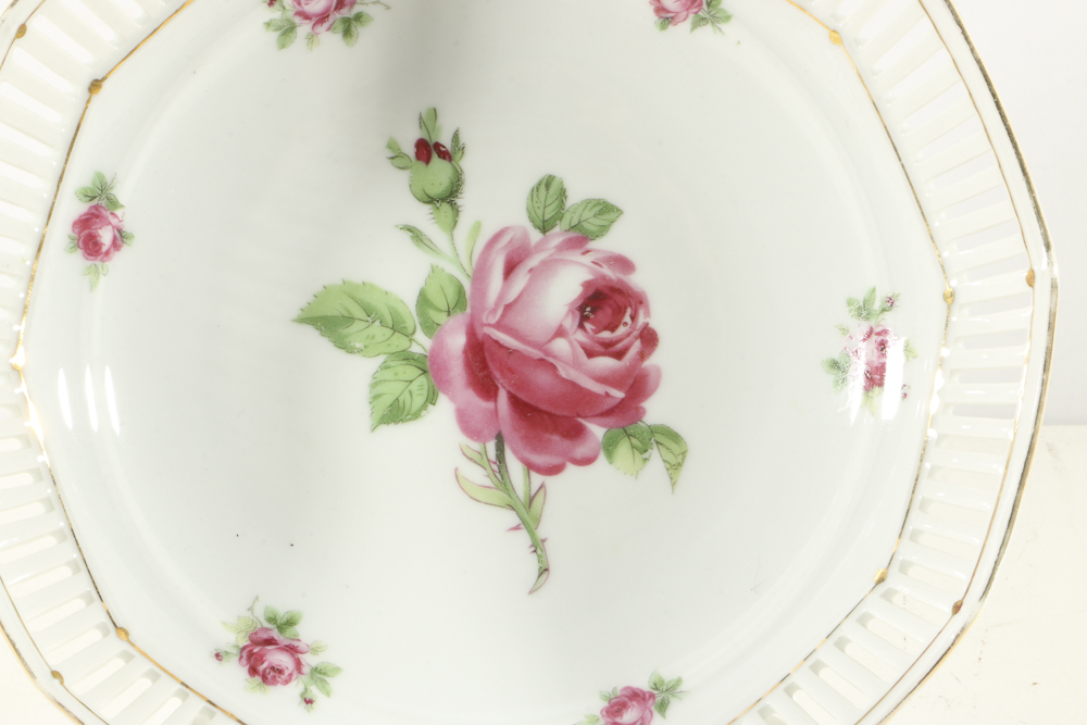 Plethora of Pierced Porcelain Plates and Bowls from Schumann