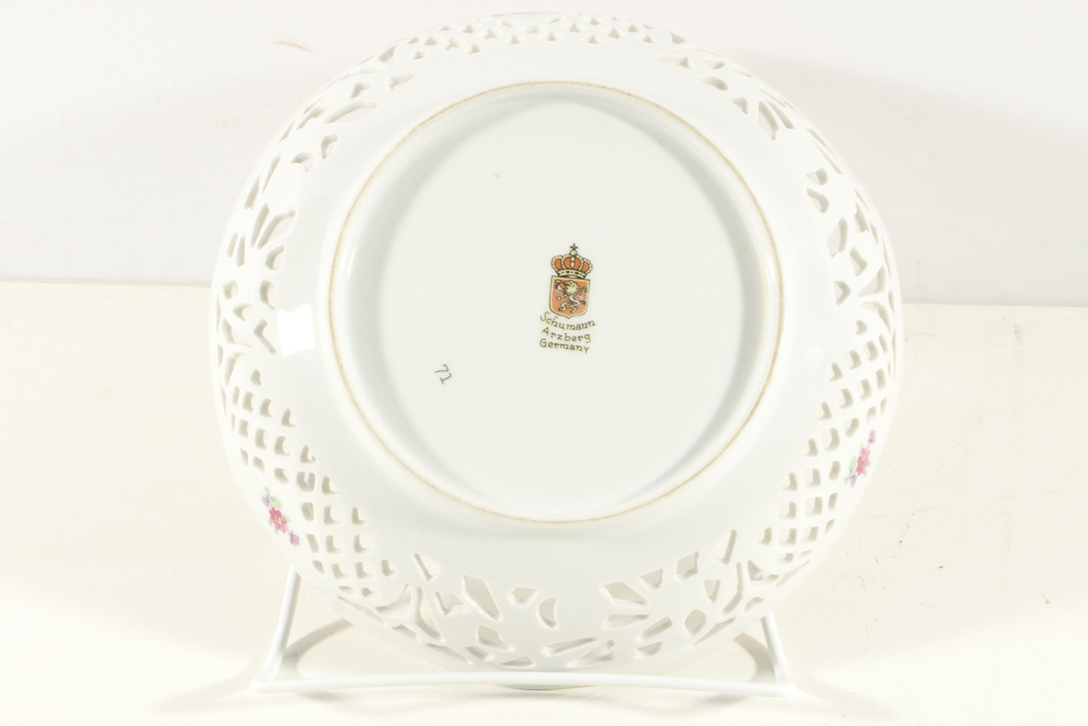 Plethora of Pierced Porcelain Plates and Bowls from Schumann