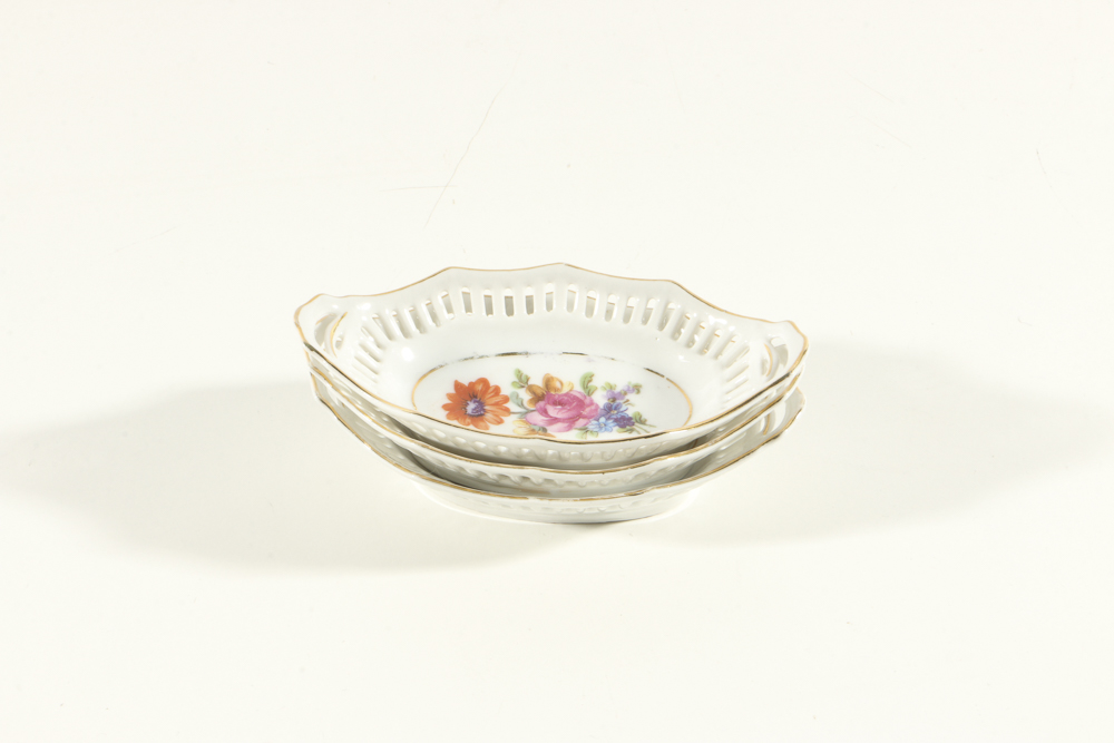 Plethora of Pierced Porcelain Plates and Bowls from Schumann