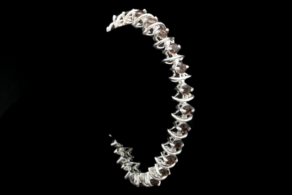 Sterling Silver Smoky Quartz Bracelet