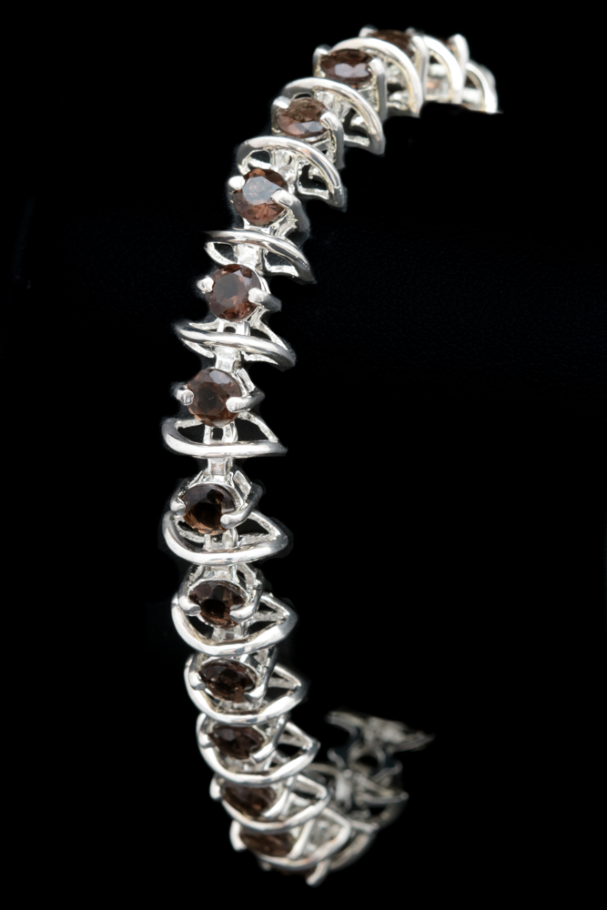 Sterling Silver Smoky Quartz Bracelet