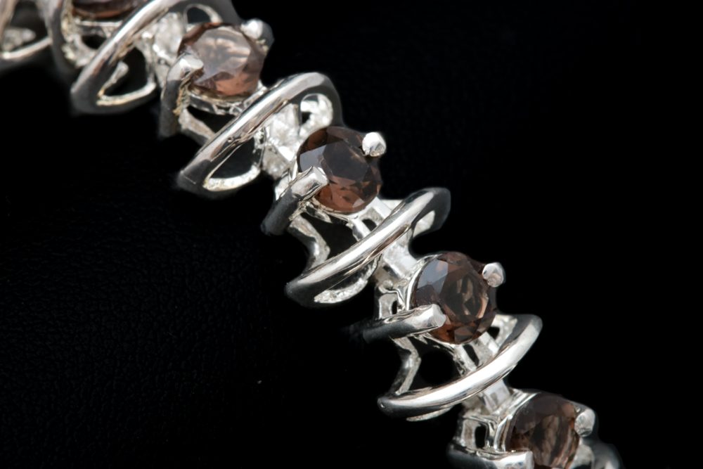 Sterling Silver Smoky Quartz Bracelet