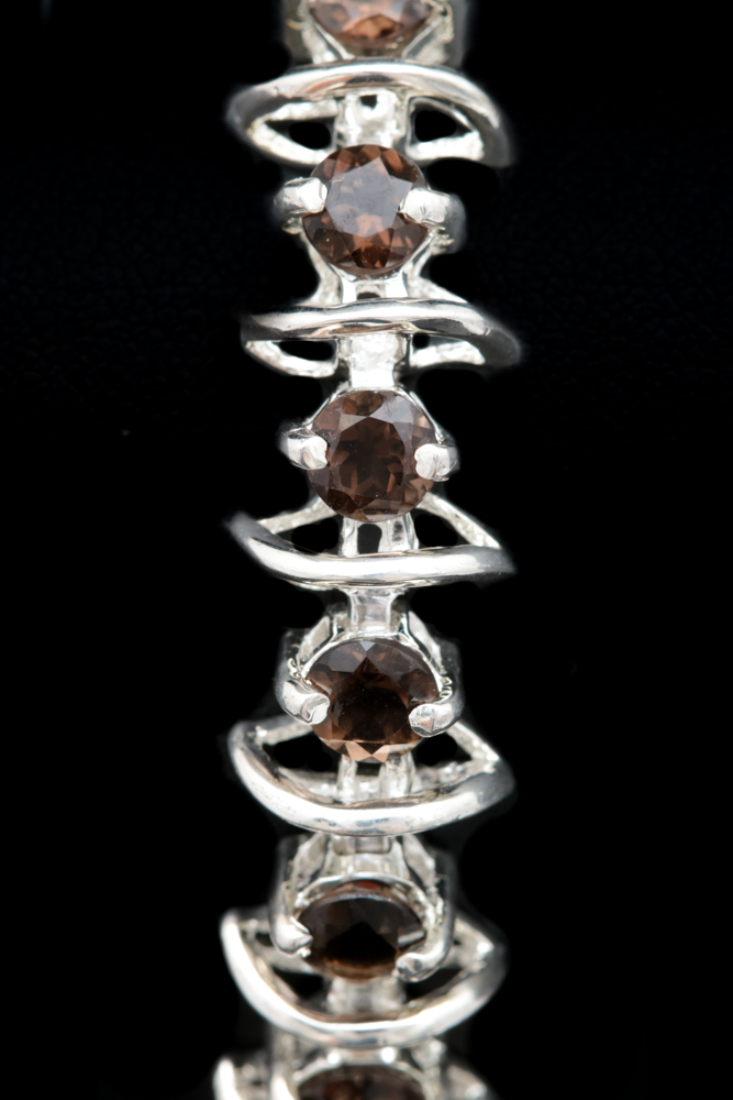 Sterling Silver Smoky Quartz Bracelet