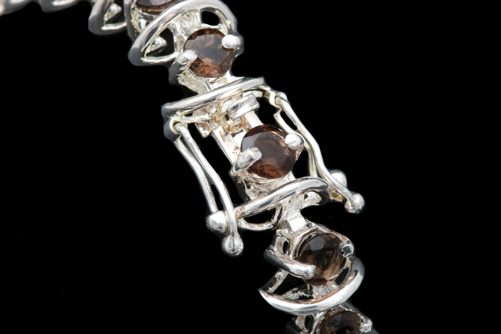 Sterling Silver Smoky Quartz Bracelet