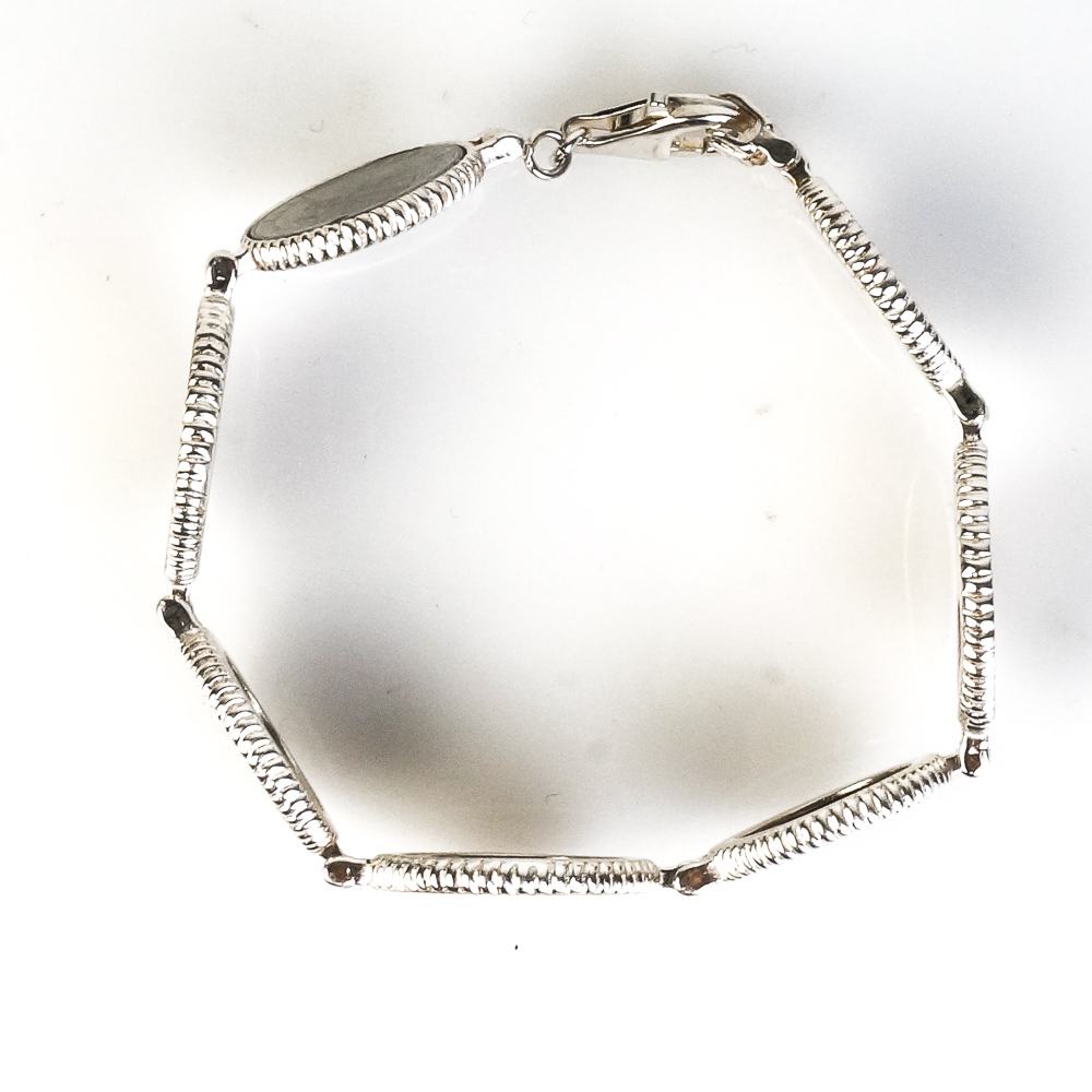 Milor Sterling Silver Italian Lire Coin Bracelet