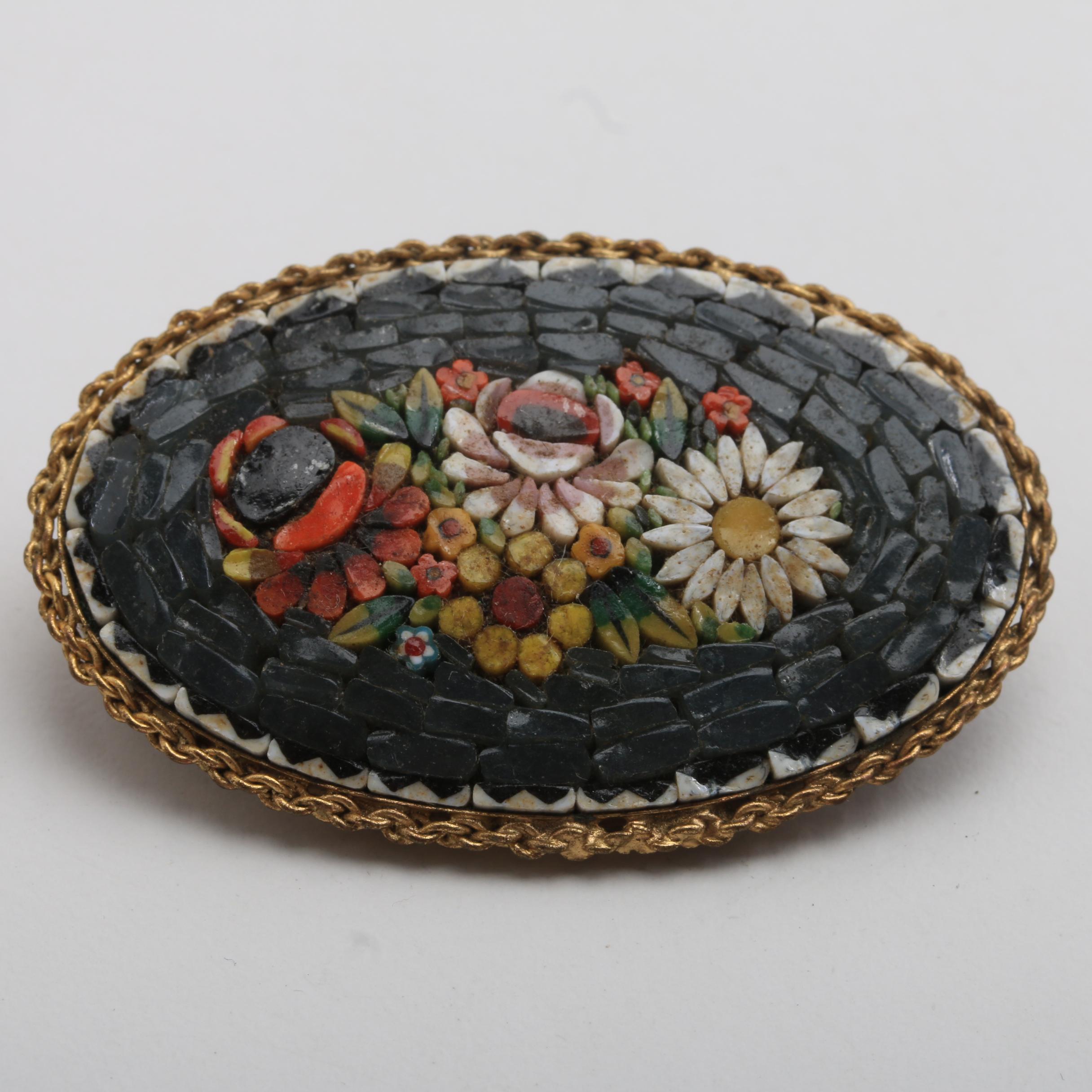 Four Italian Glass Mosaic Jewelry Pieces