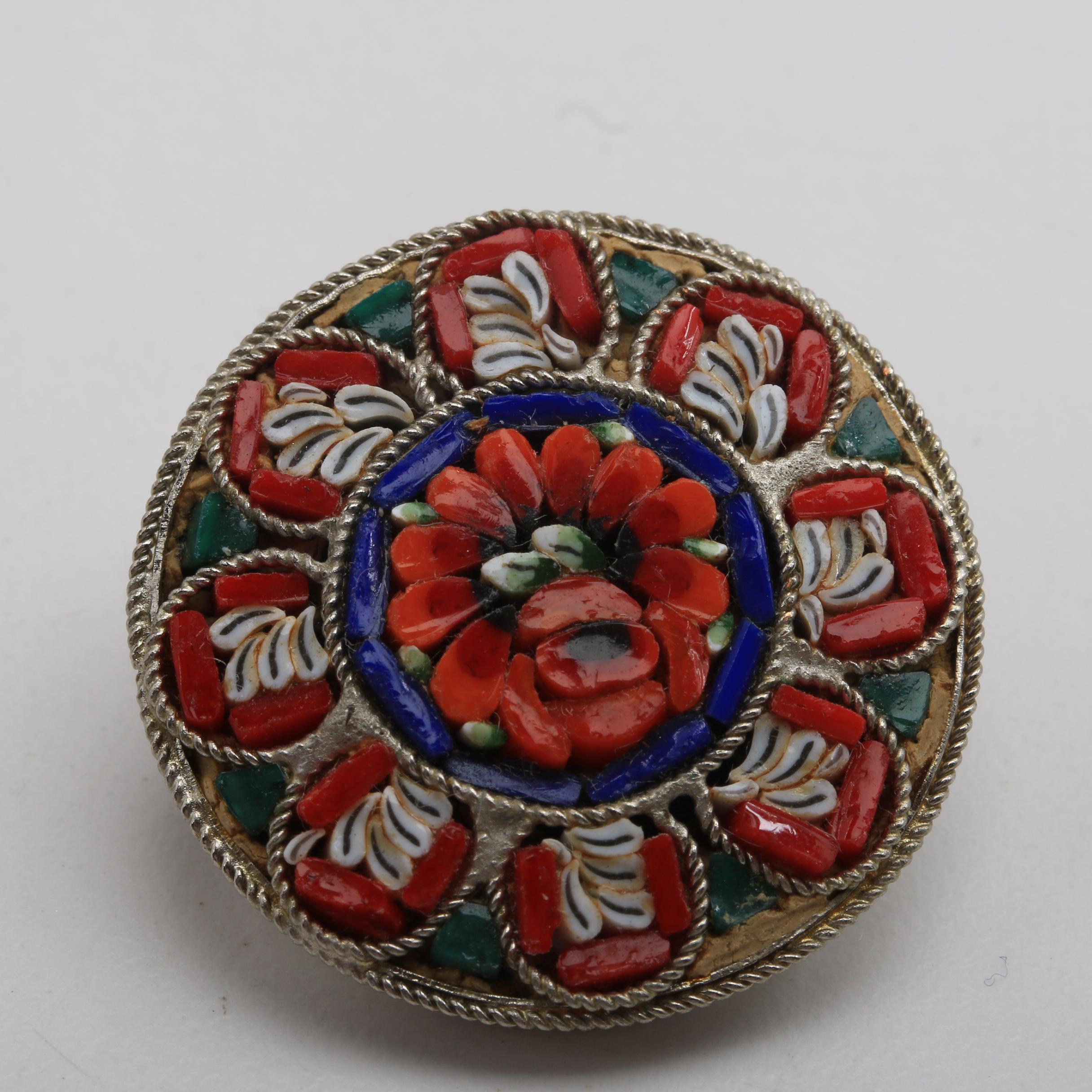 Four Italian Glass Mosaic Jewelry Pieces