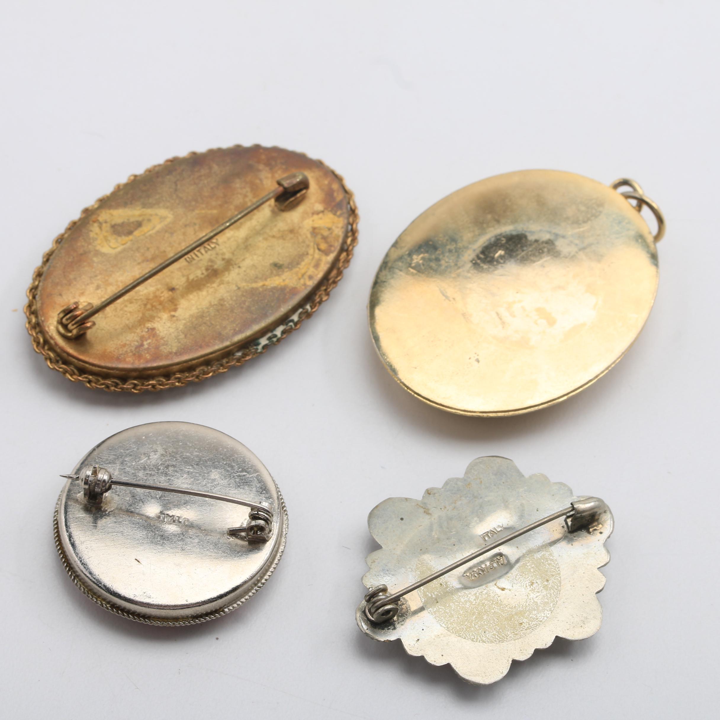 Four Italian Glass Mosaic Jewelry Pieces