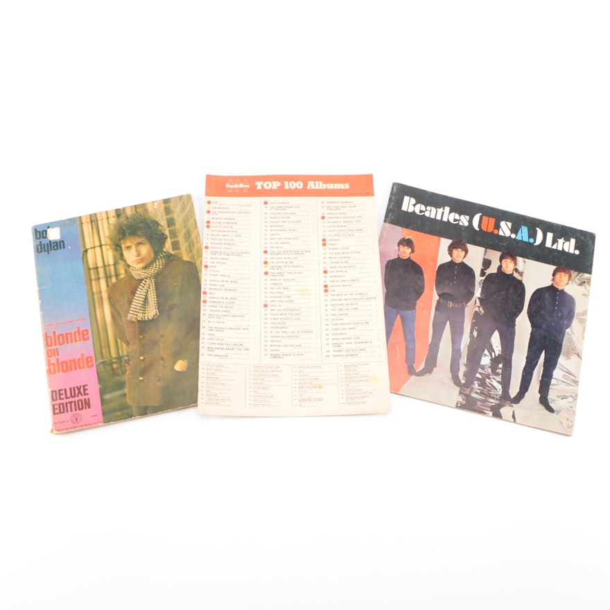 Bob Dylan, Beatles Sheet Music and Ephemera