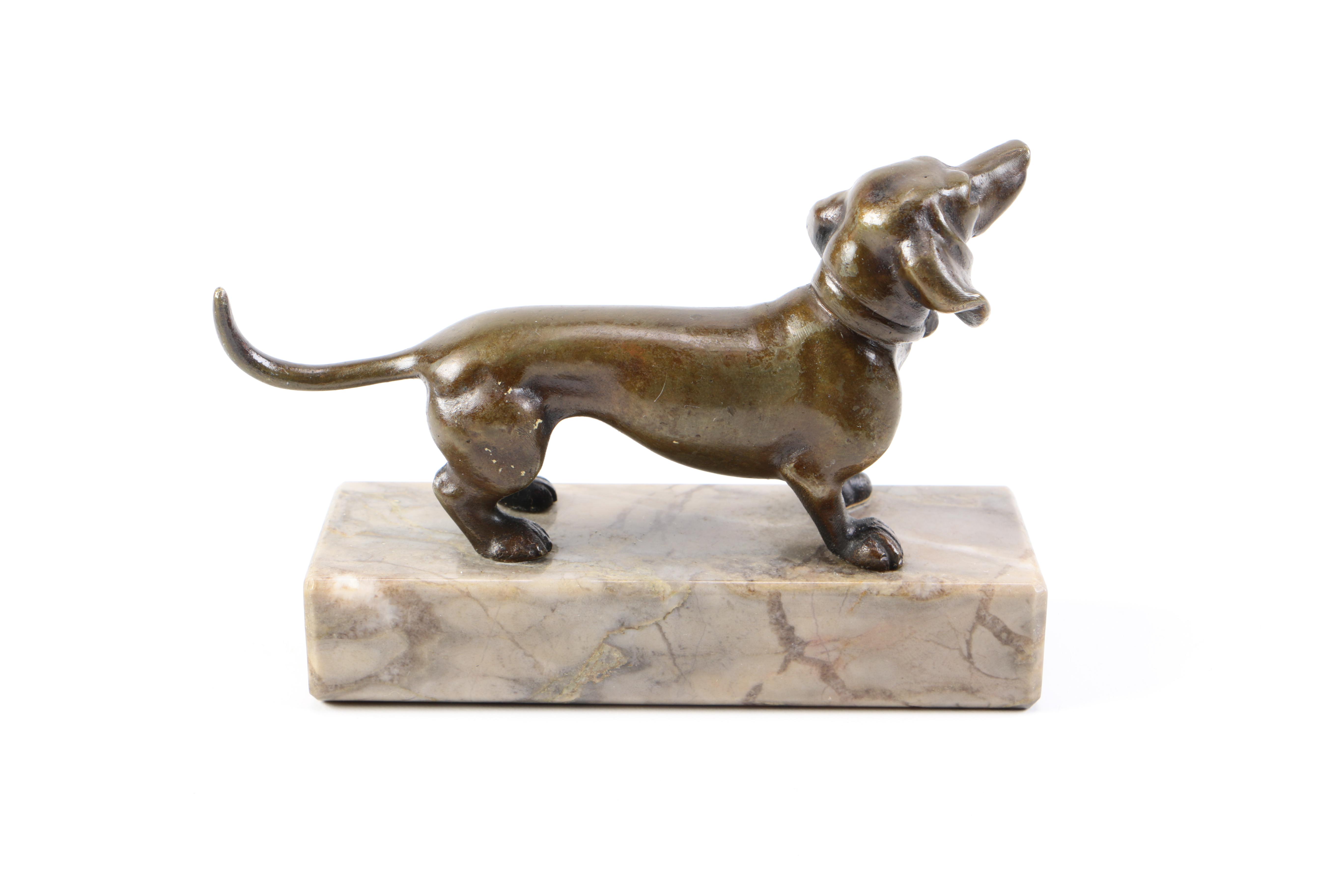 Cast Metal Dachshund Figurine