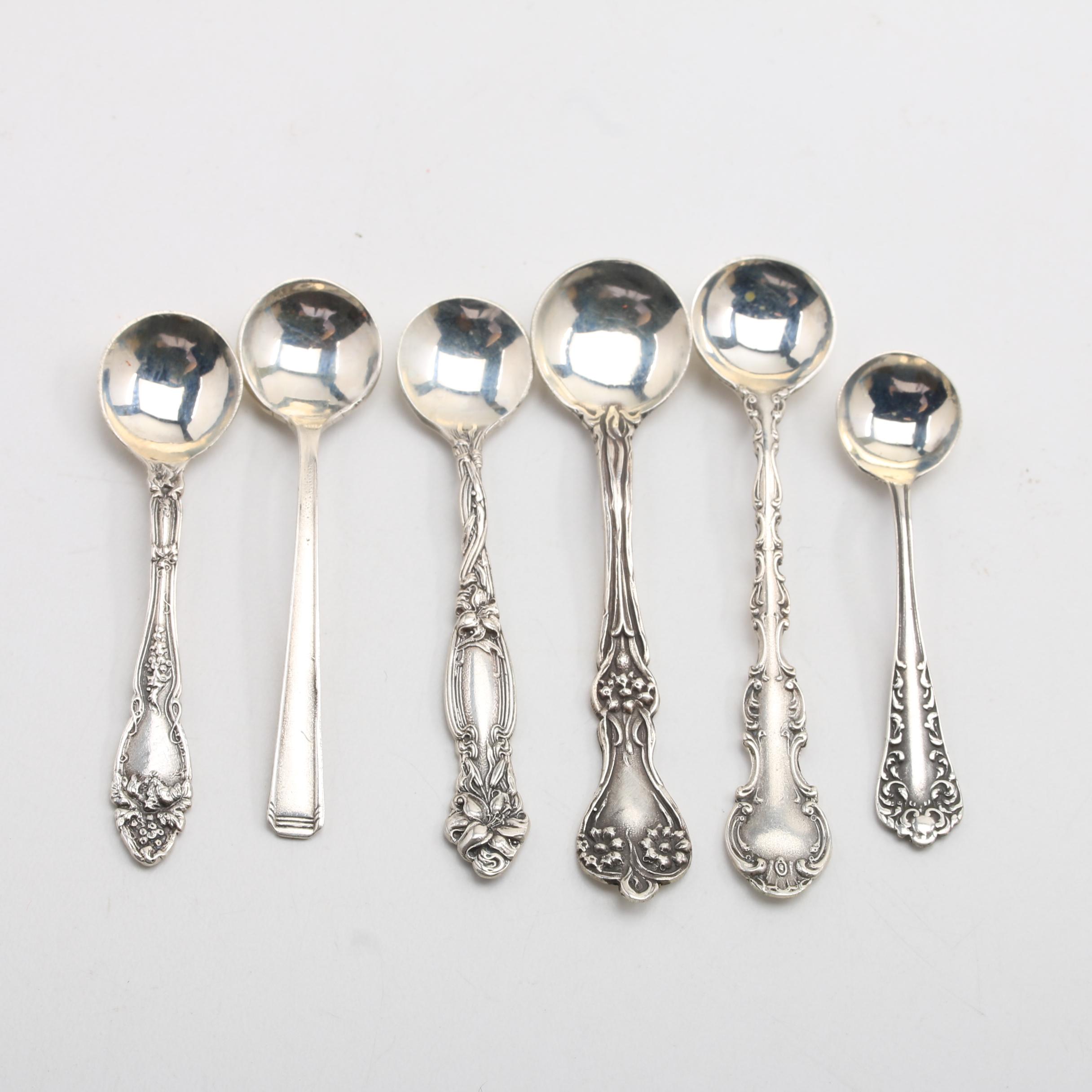 Fifteen Sterling Silver Salt Spoons in Various Patterns