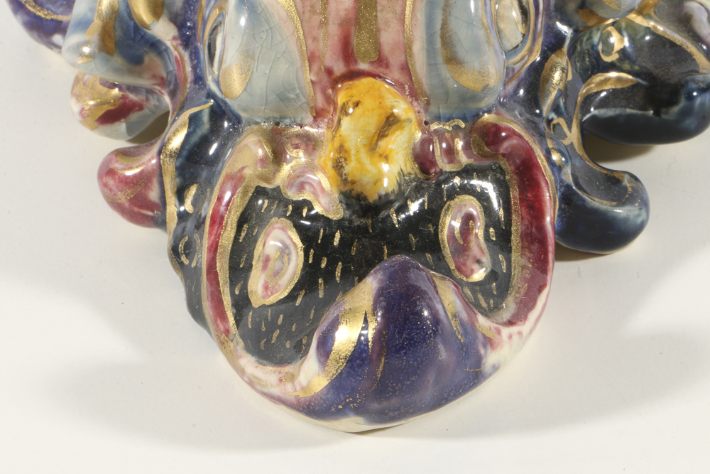 19th-Century Fischer J. Reticulated Centerpiece Bowl