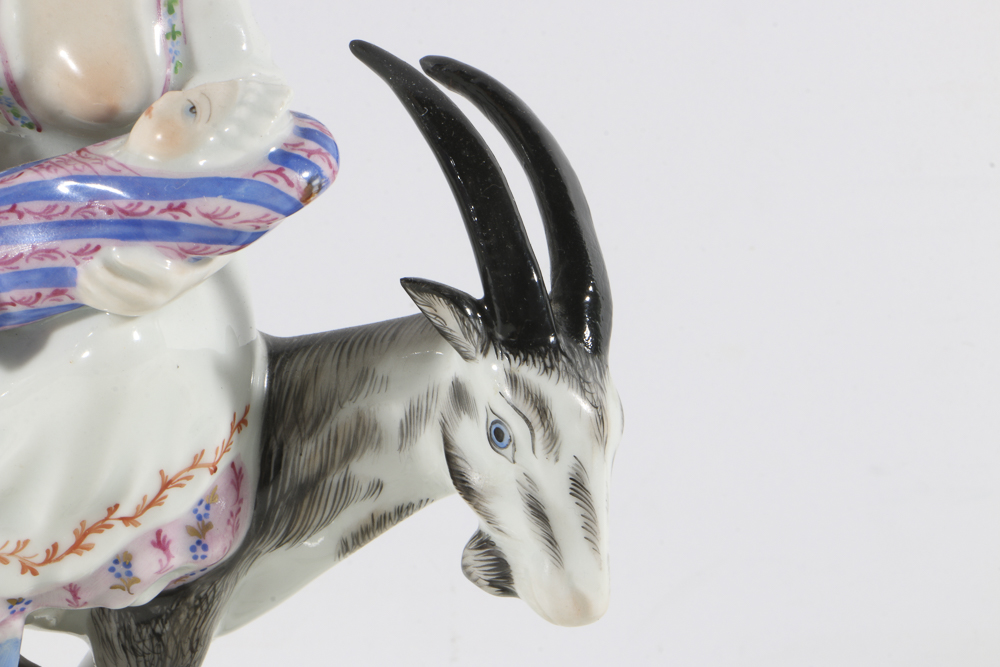 Herend Porcelain Figurine Woman on a Goat Breastfeeding