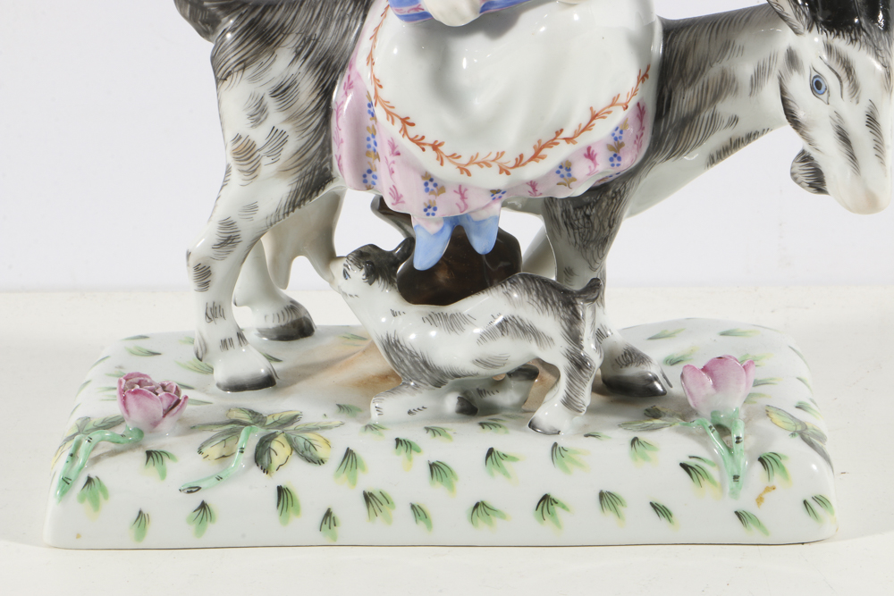 Herend Porcelain Figurine Woman on a Goat Breastfeeding