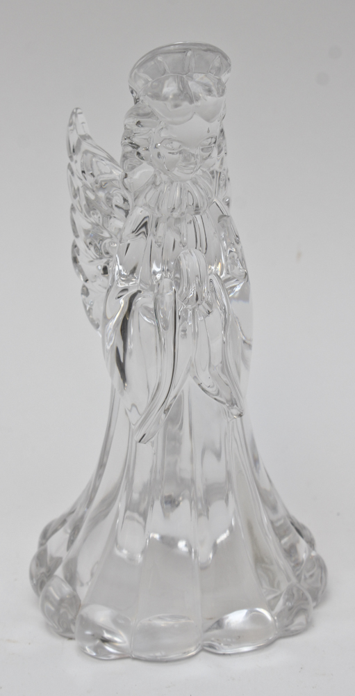 Glass Angel Candleholder and Candy Dish