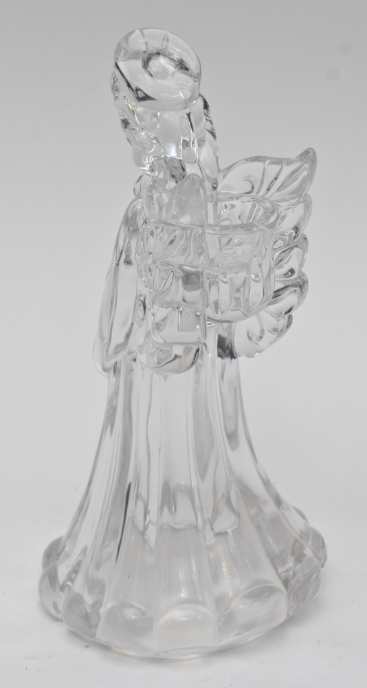 Glass Angel Candleholder and Candy Dish