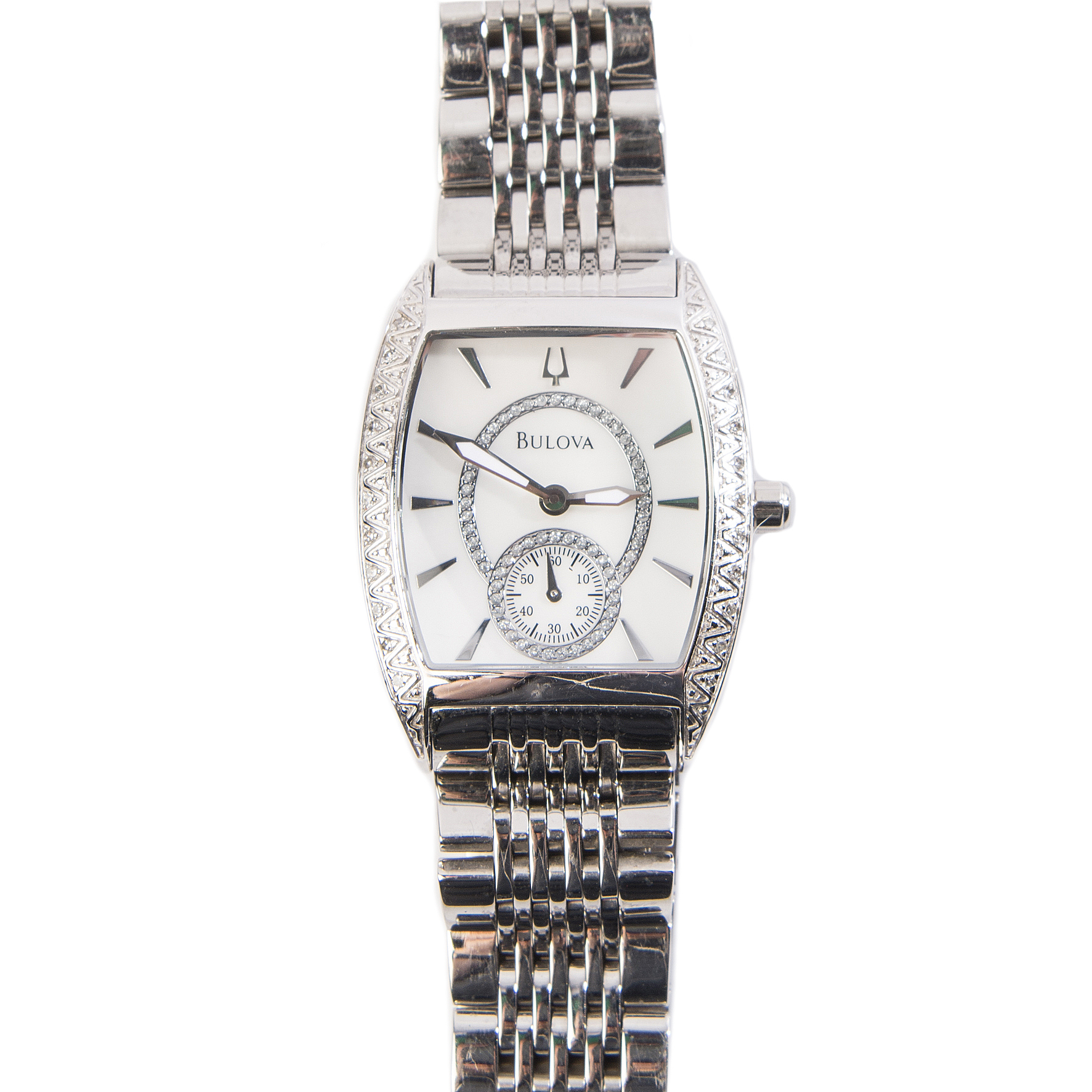 Bulova Stainless Steel and Diamond Watch