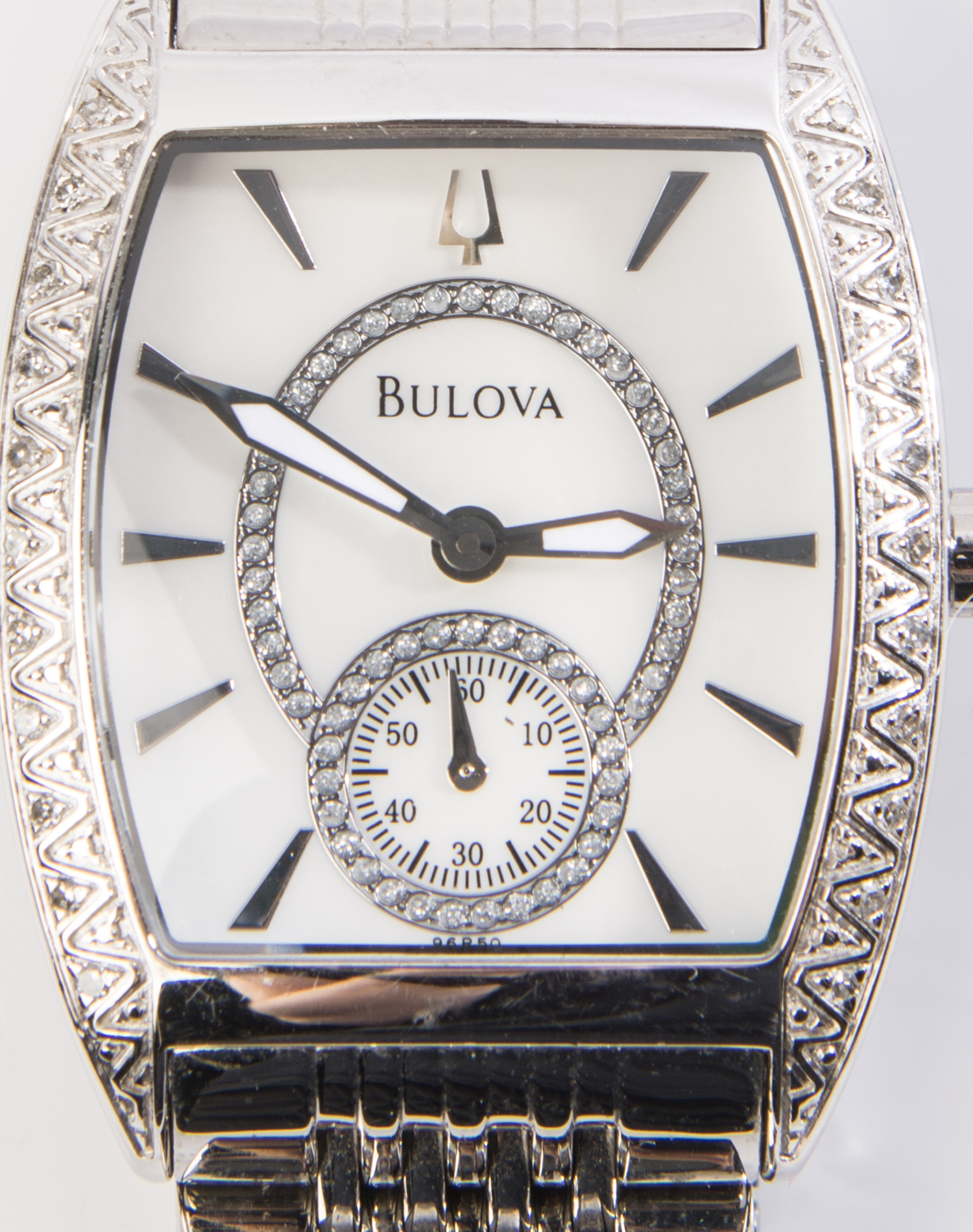 Bulova Stainless Steel and Diamond Watch