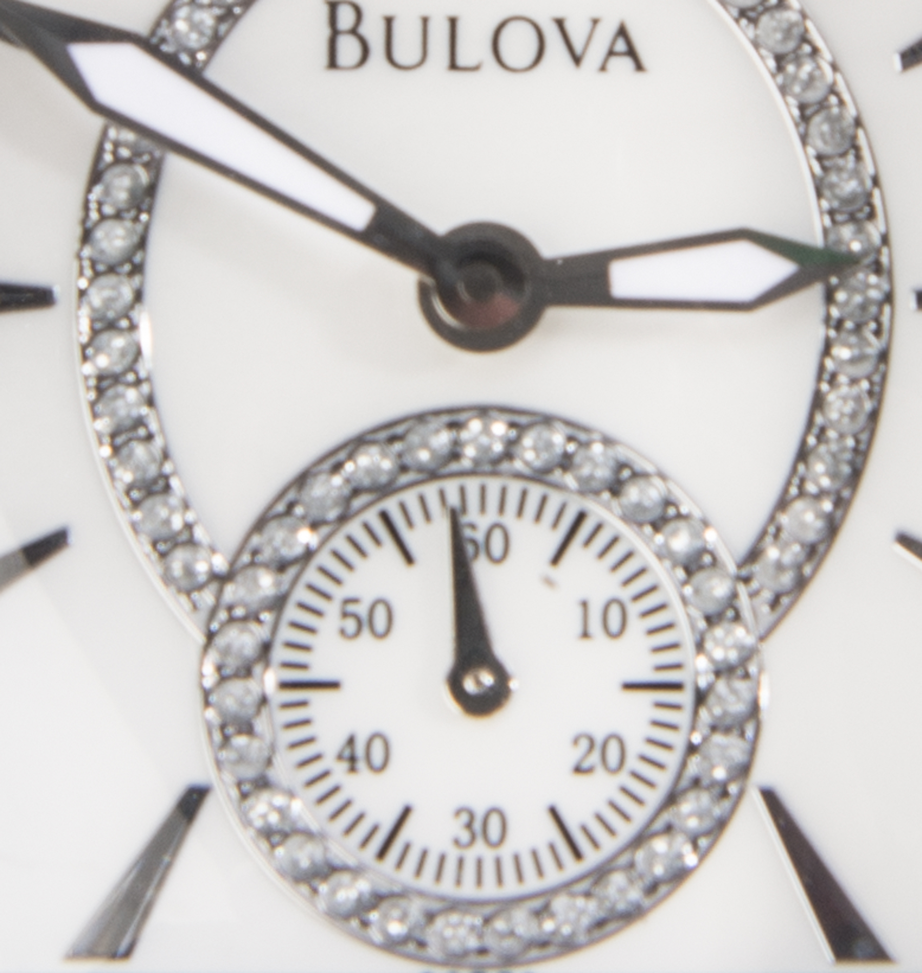 Bulova Stainless Steel and Diamond Watch