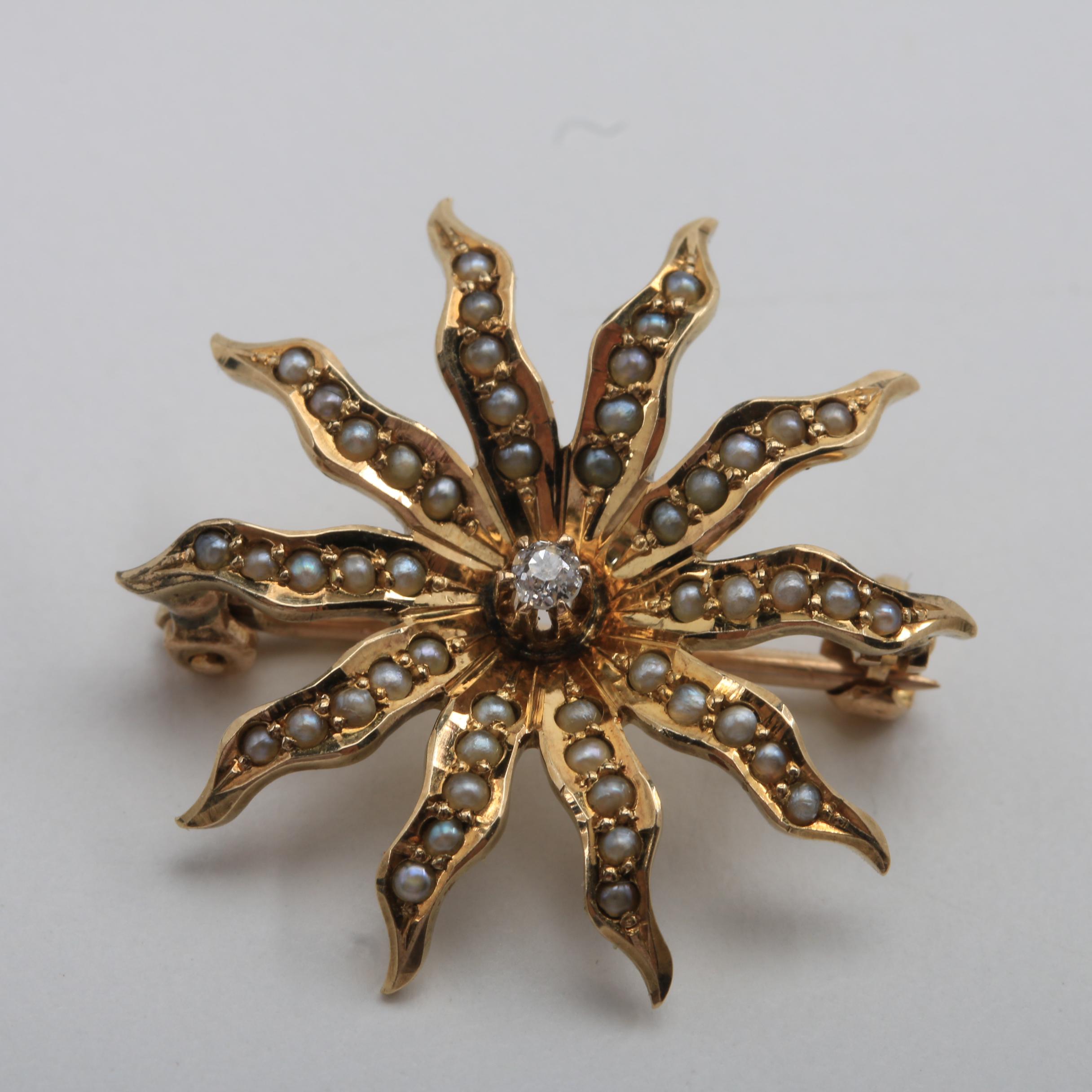 Two 10K Yellow Gold Brooches