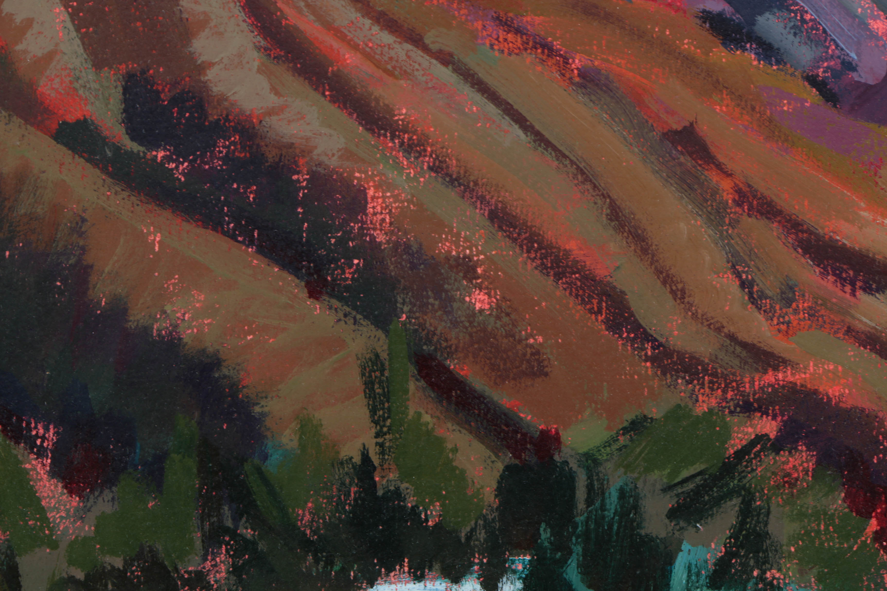 Acrylic Painting on Paper "Snow in the Shadows"