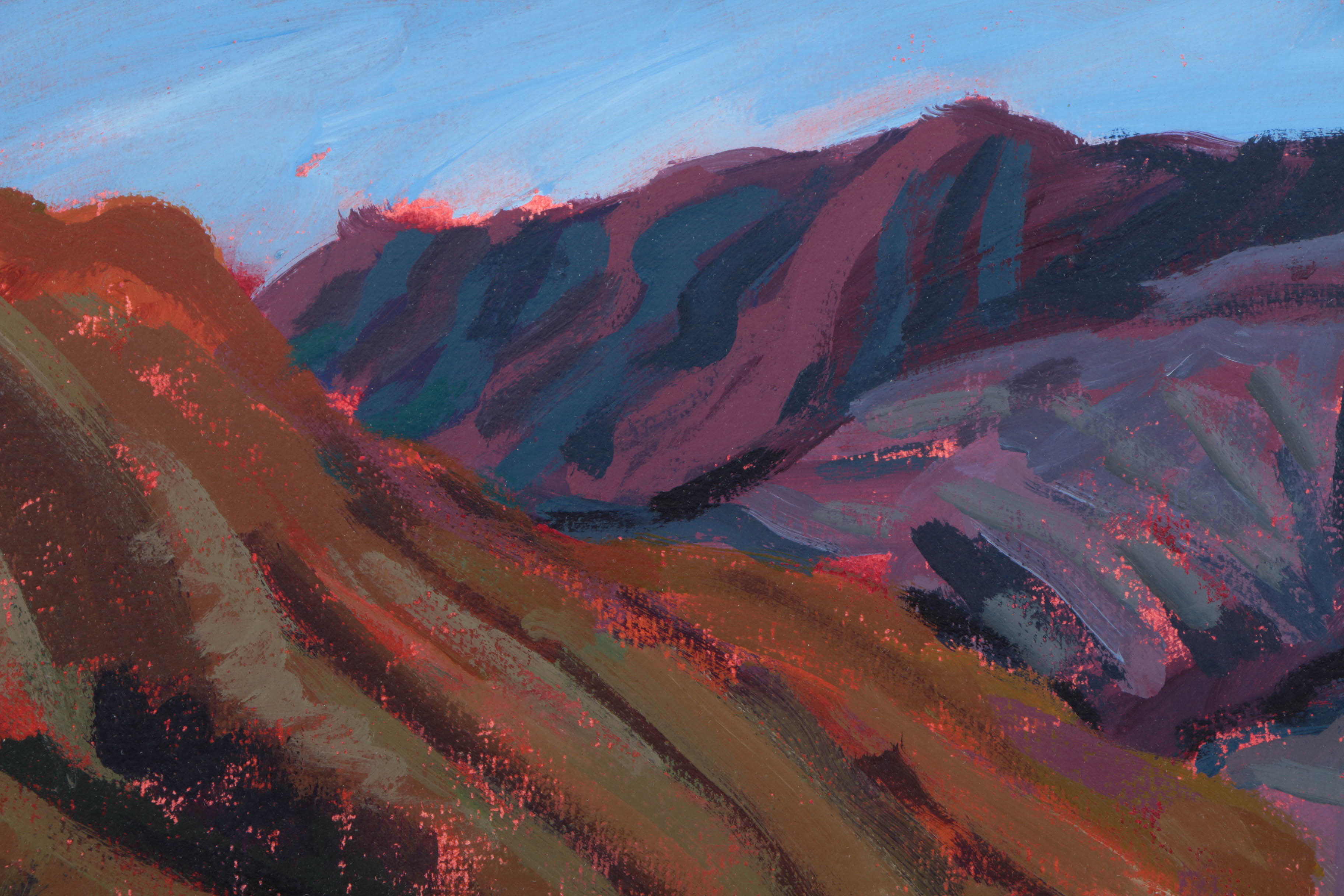 Acrylic Painting on Paper "Snow in the Shadows"