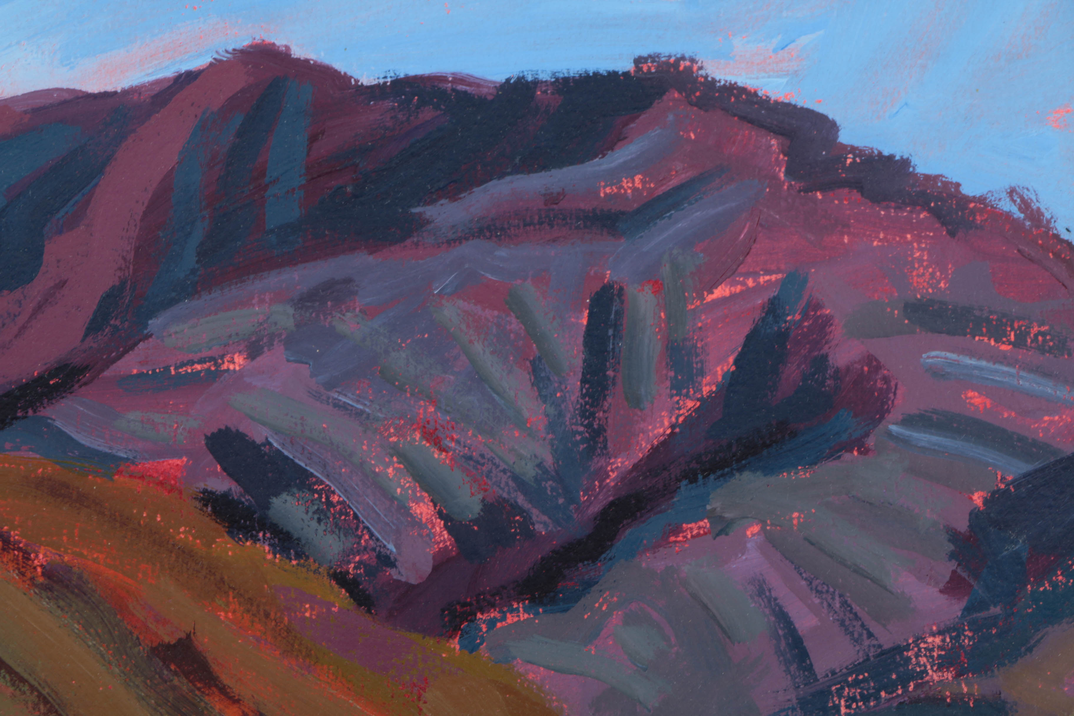 Acrylic Painting on Paper "Snow in the Shadows"