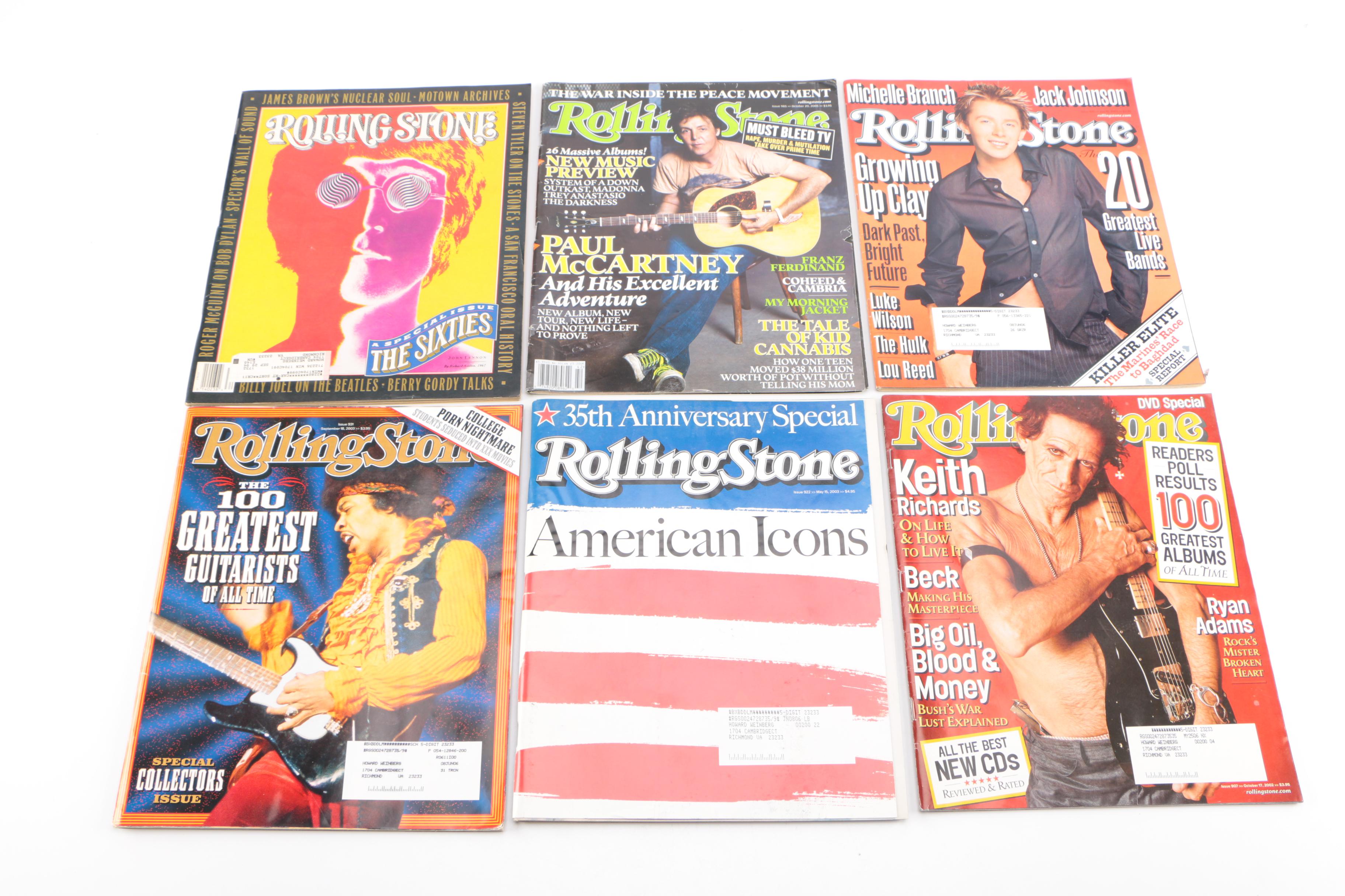 Collection of "Rolling Stone" Magazines