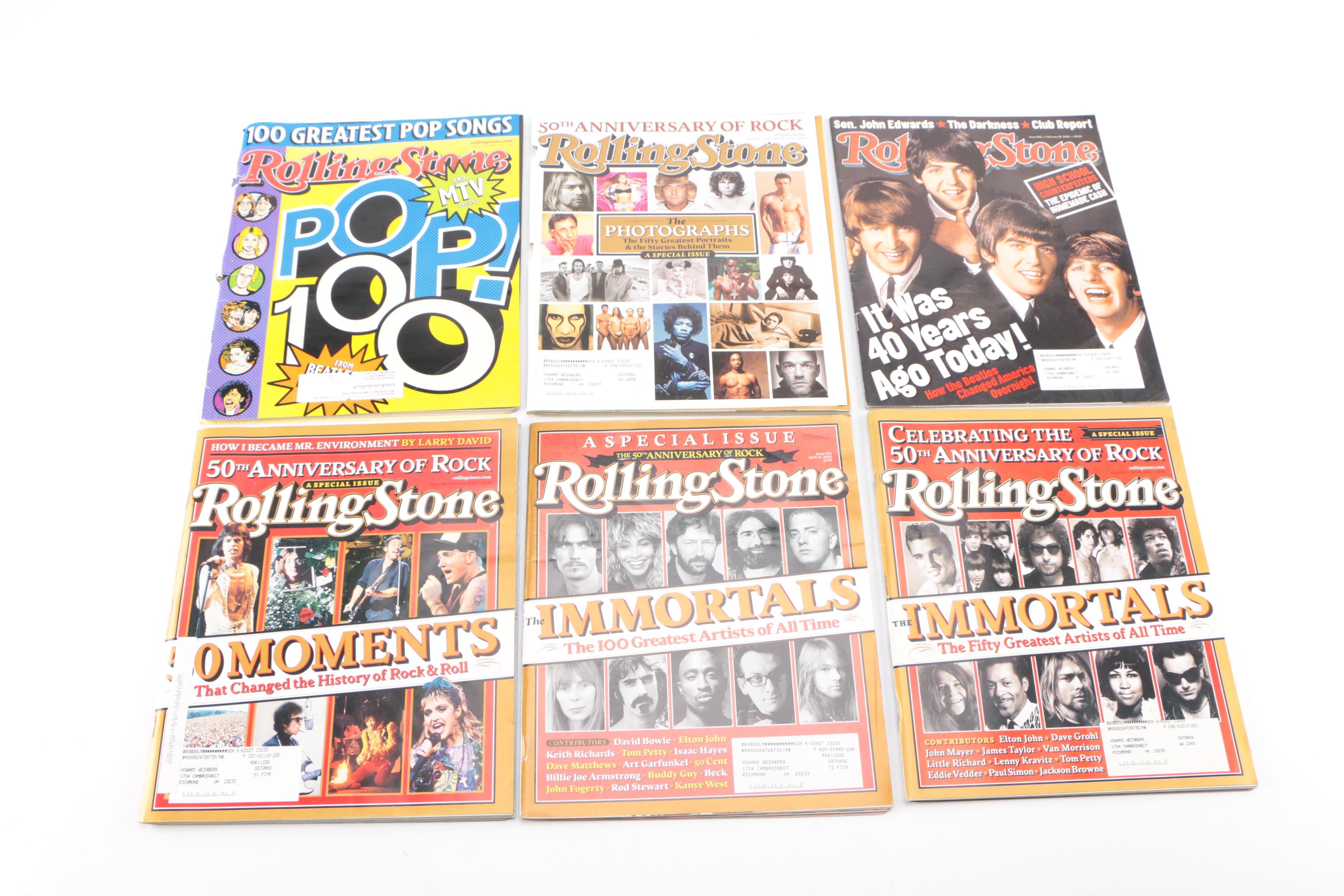 Collection of "Rolling Stone" Magazines