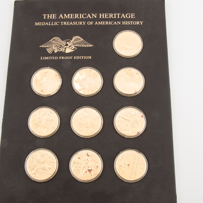 "The American Heritage Medallic Treasury of American History" Proof Medal Set