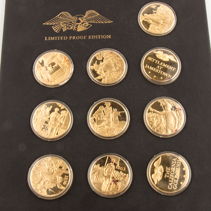"The American Heritage Medallic Treasury of American History" Proof Medal Set