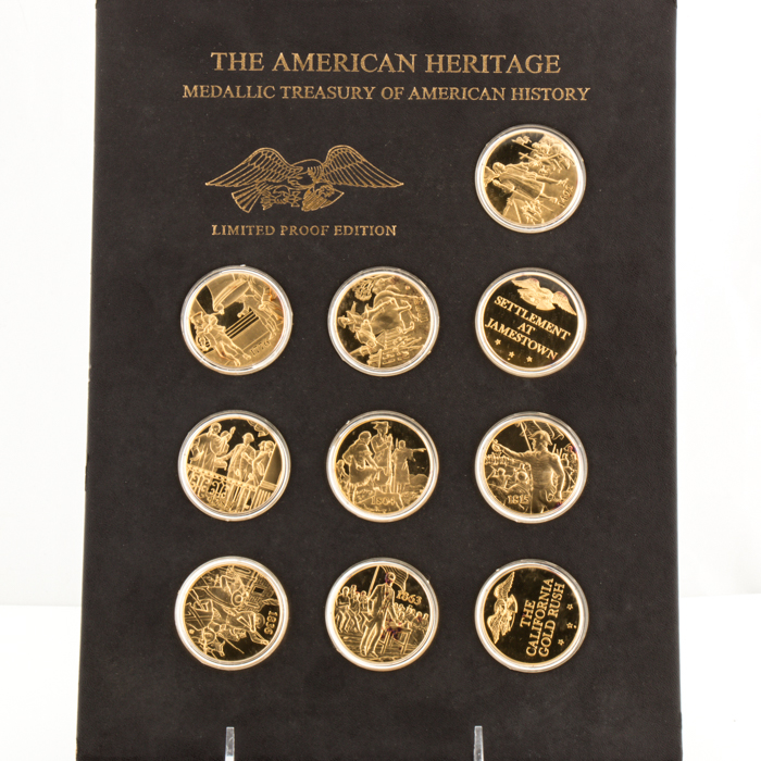 "The American Heritage Medallic Treasury of American History" Proof Medal Set