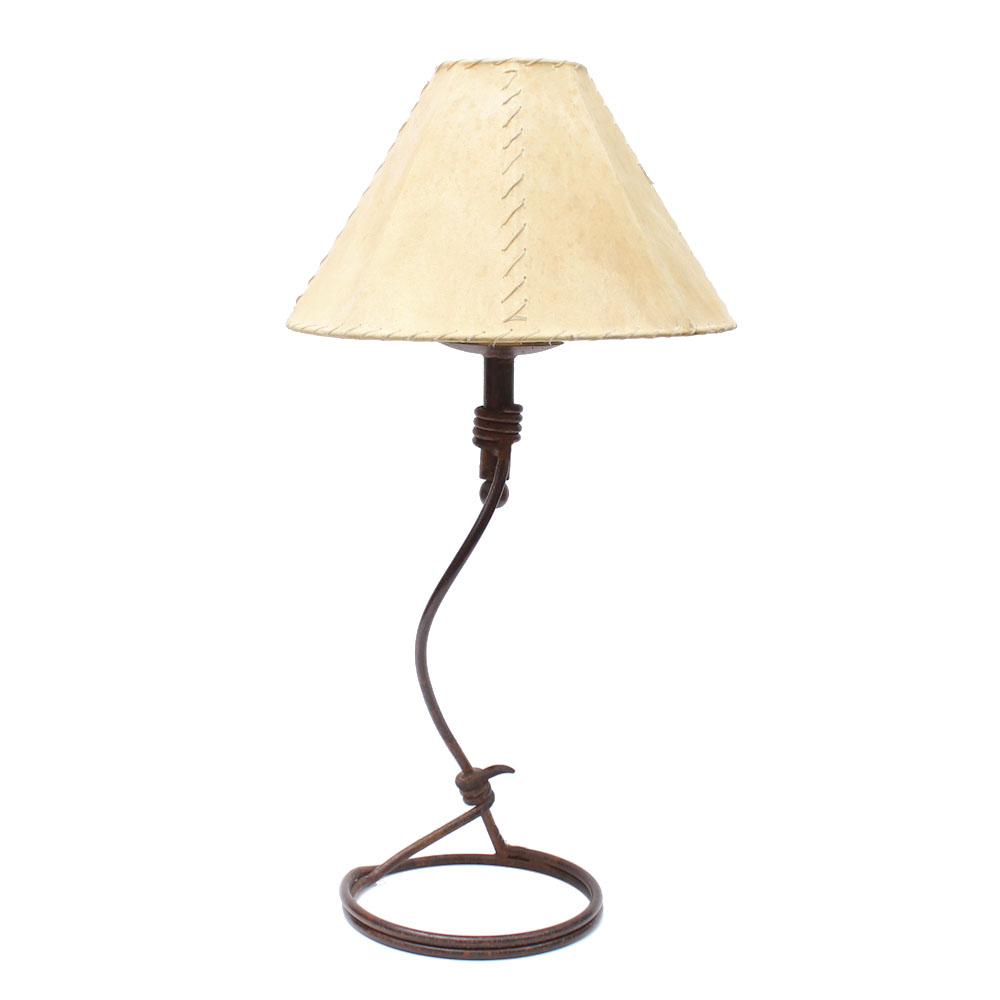 Rustic Metal Lasso Lamp