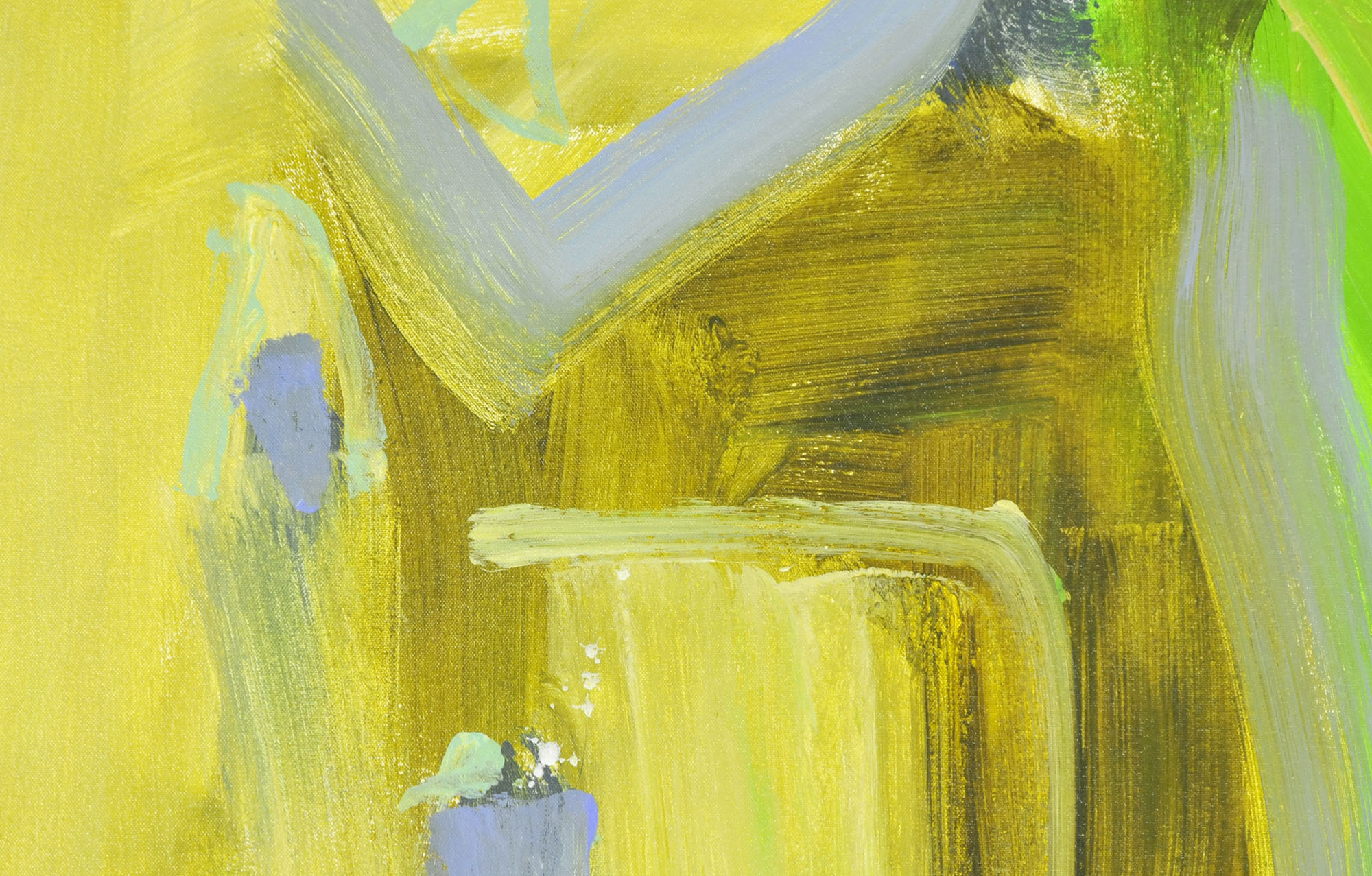 Robbie Kemper Original Acrylic on Canvas "Blue Right Angle"