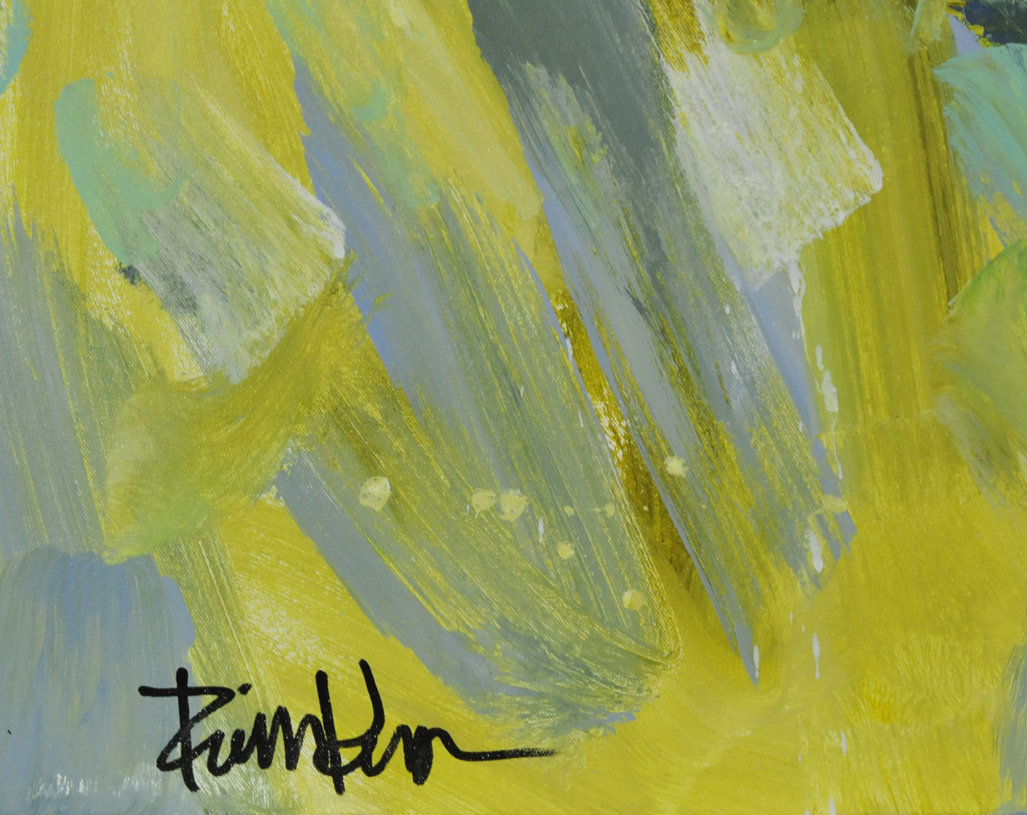 Robbie Kemper Original Acrylic on Canvas "Blue Right Angle"