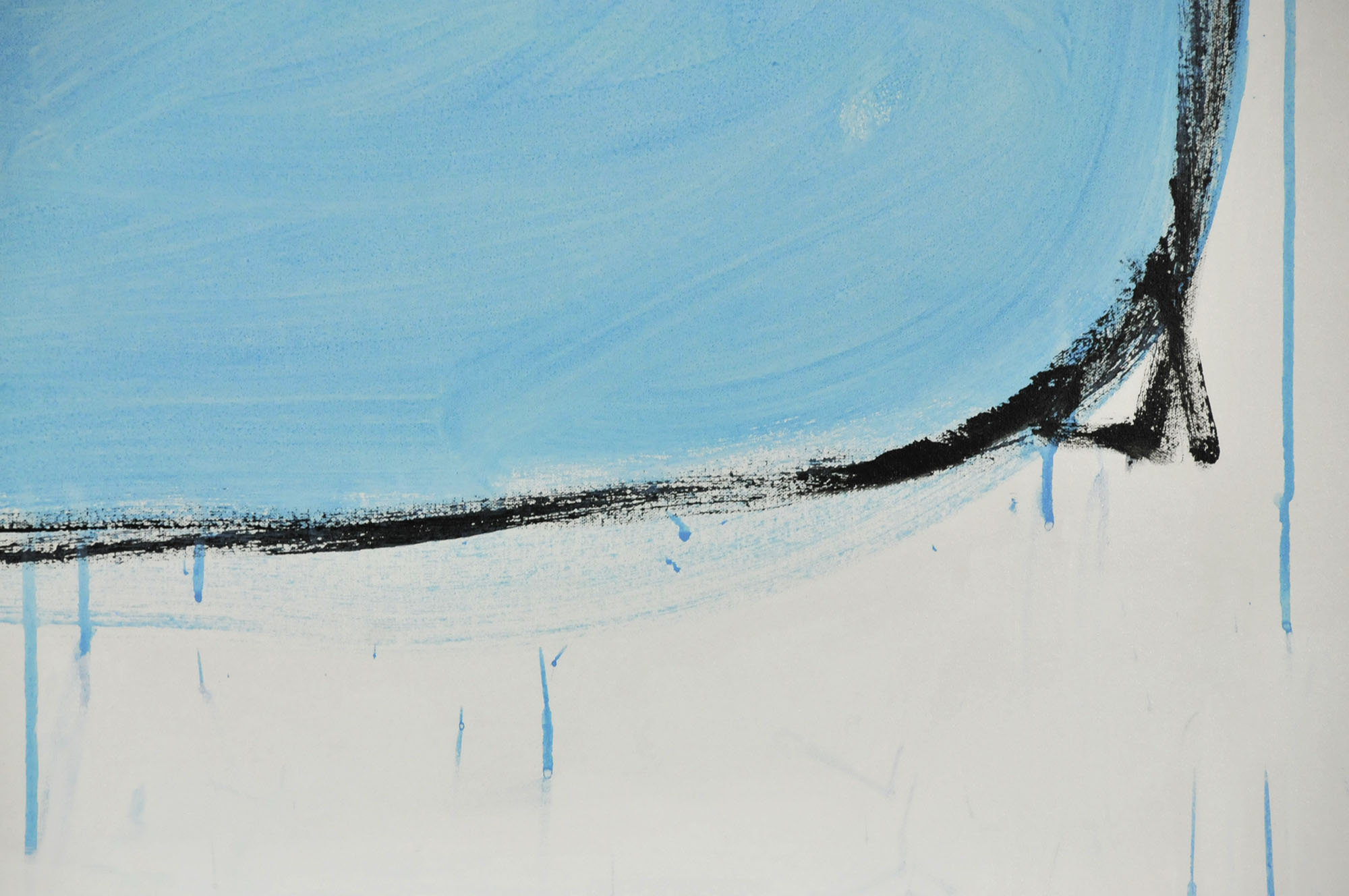 Robbie Kemper Original Acrylic on Canvas "Blue in Black"