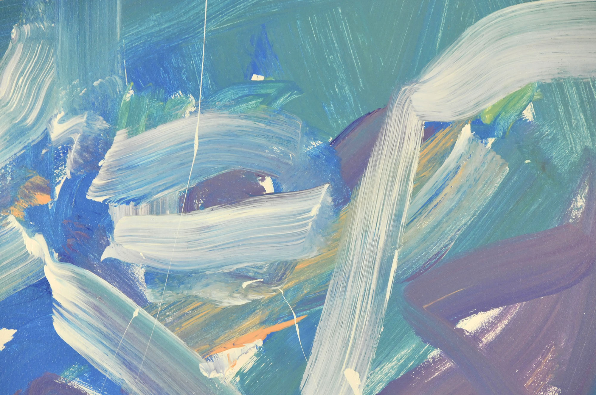 Robbie Kemper Original Acrylic on Canvas "Cool Pastel Loops"