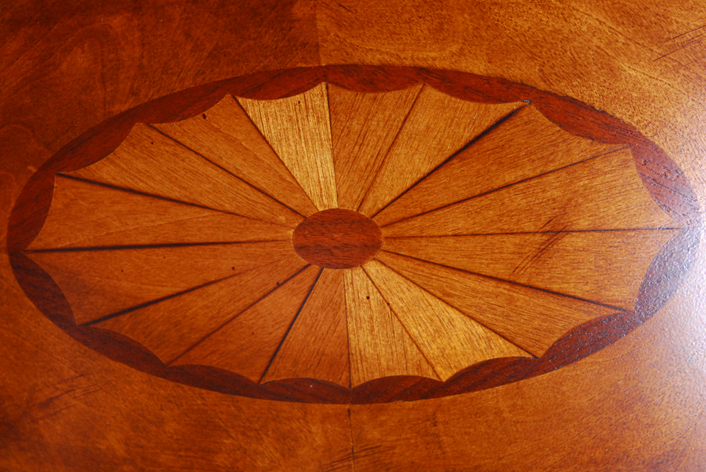 Queen Anne Style Cherry Inlaid Slant Front Desk By Webster Furniture