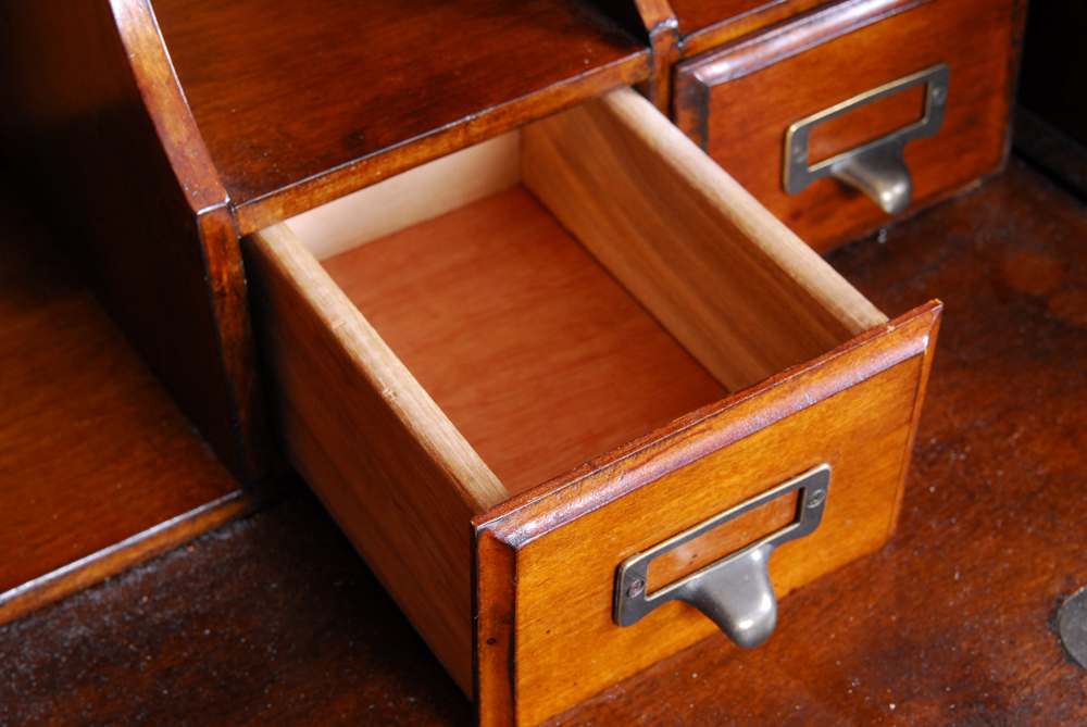 Queen Anne Style Cherry Inlaid Slant Front Desk By Webster Furniture