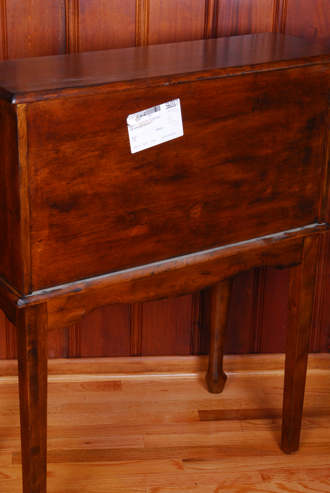 Queen Anne Style Cherry Inlaid Slant Front Desk By Webster Furniture