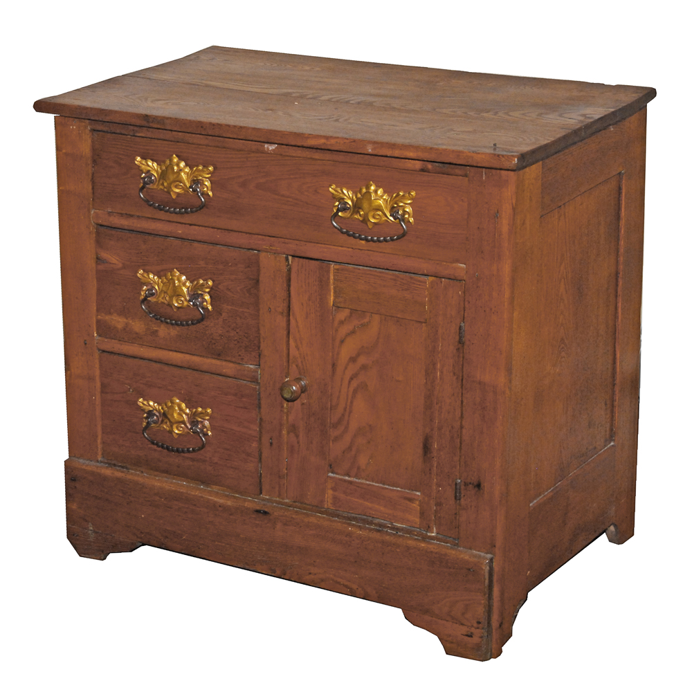 Antique Oak Wash Stand Cabinet