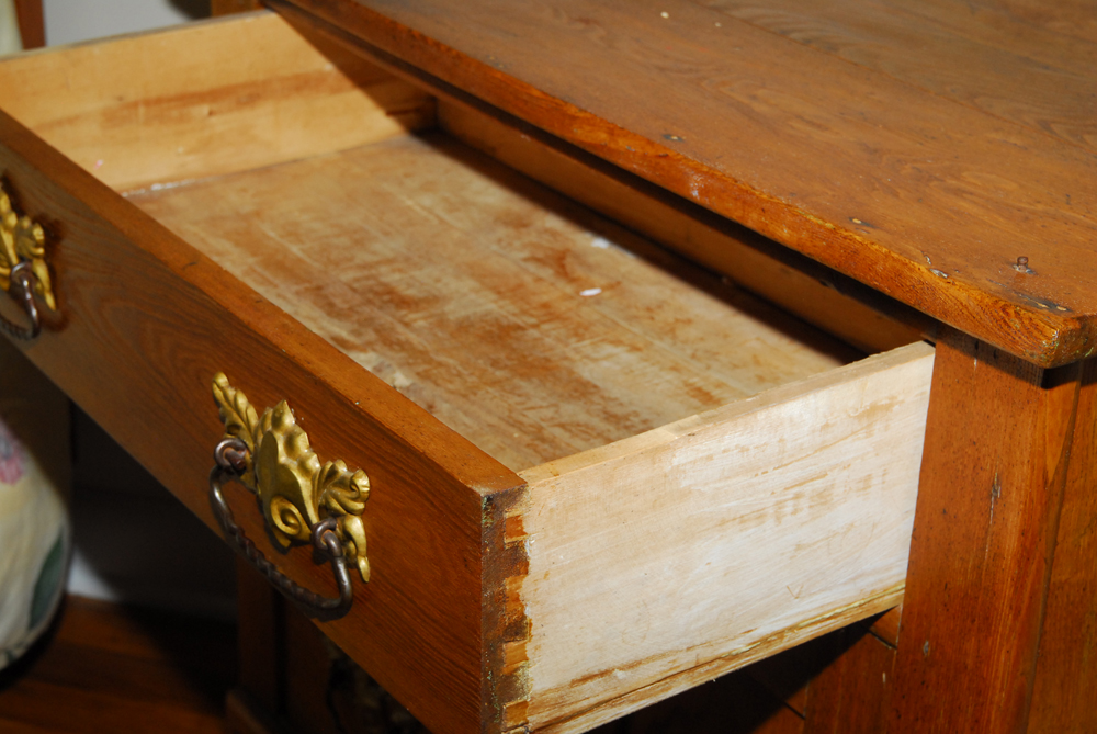 Antique Oak Wash Stand Cabinet