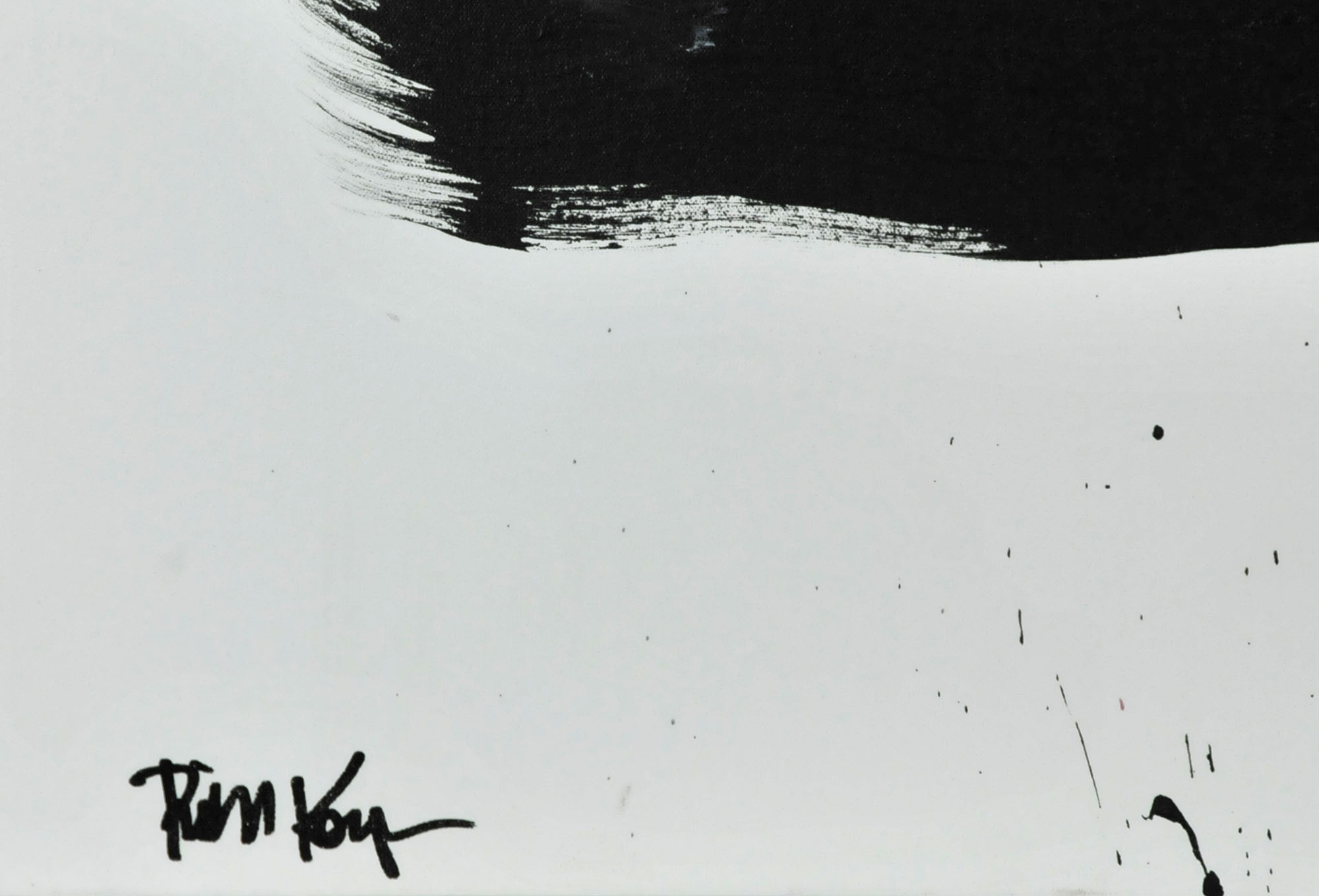 Robbie Kemper Original Acrylic on Canvas "Black Mark Gray"