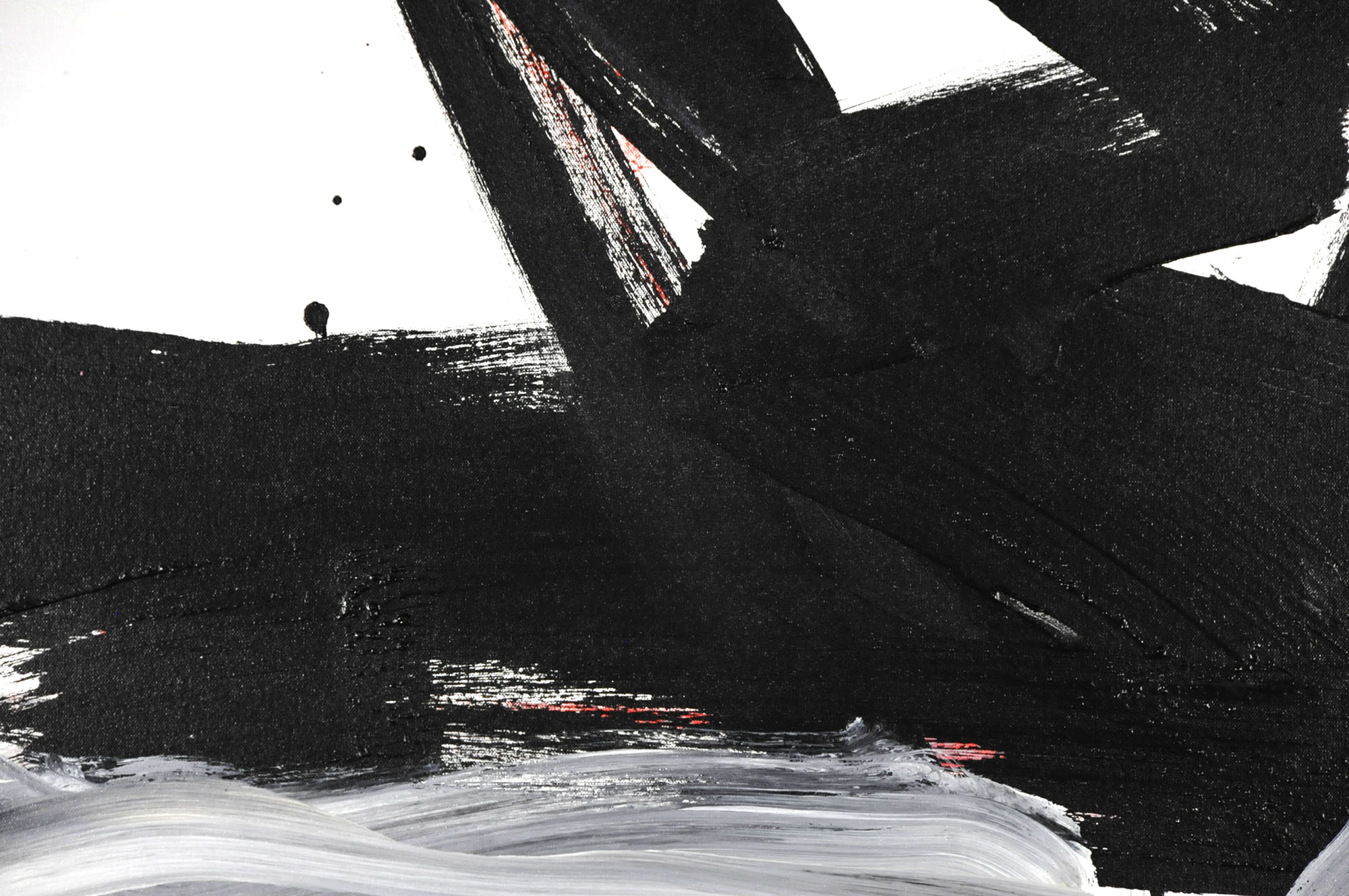 Robbie Kemper Original Acrylic on Canvas "Black Mark Gray"